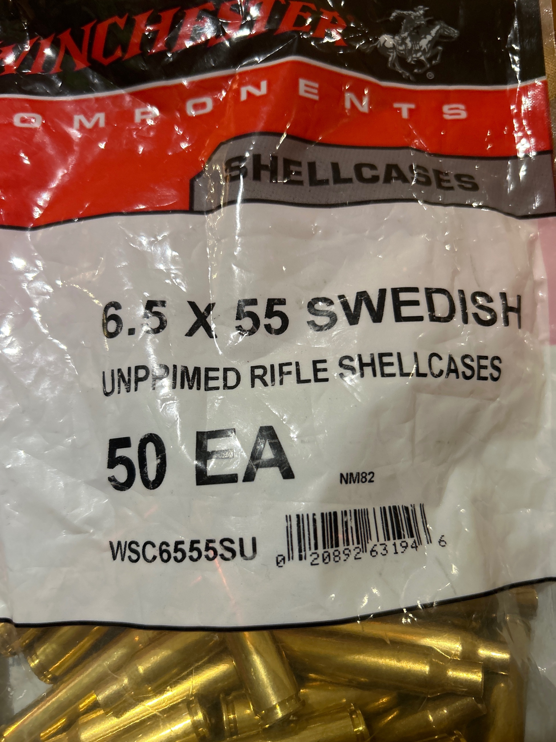 Photo of brass 6.5 x 55 swedish