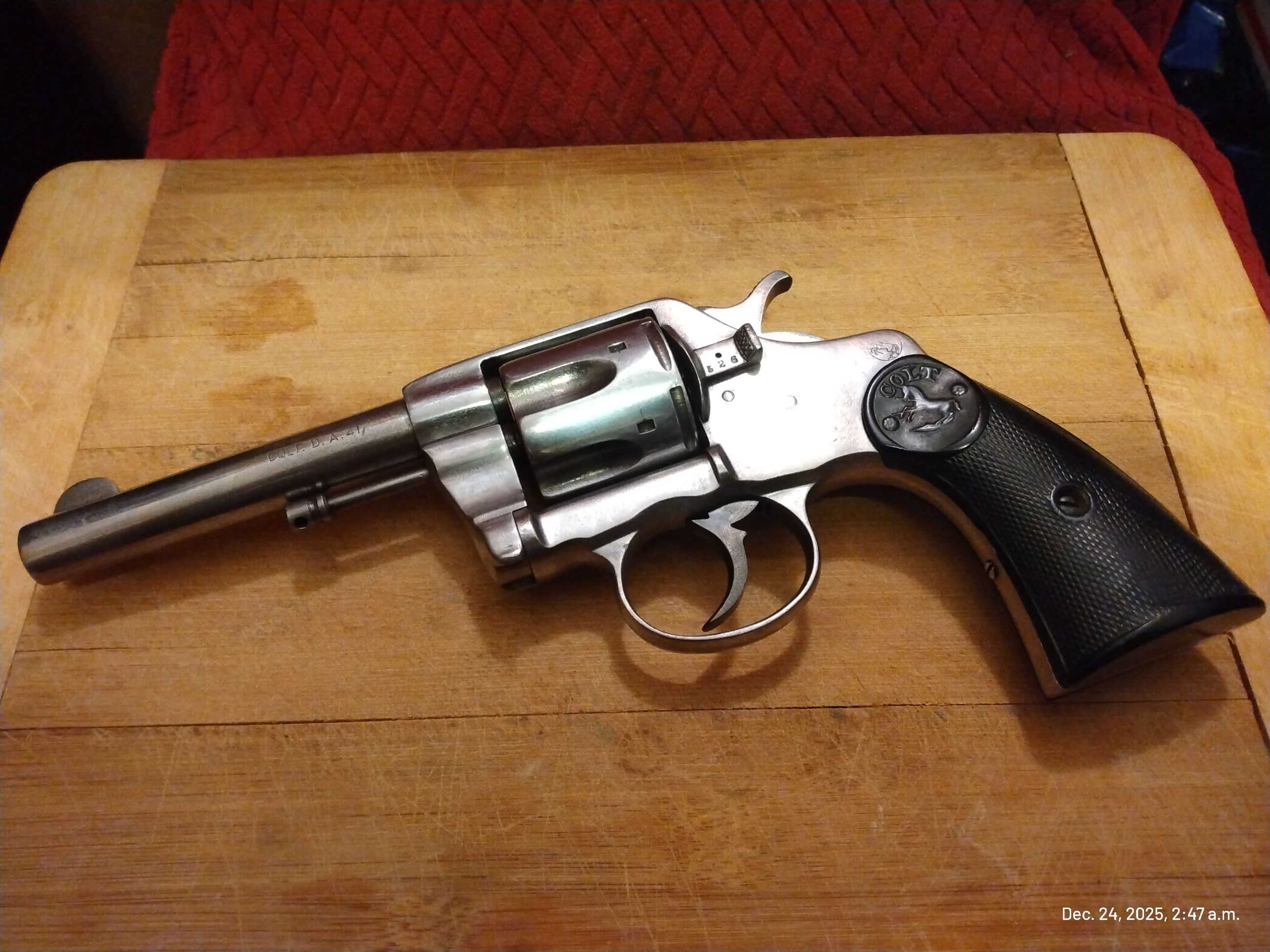 Colt M1892 New Army DA "swing out cylinder" Antique status Revolver .41 LC Antique $5200 - 1 - 1766618188907_IMG_20251224_024709669