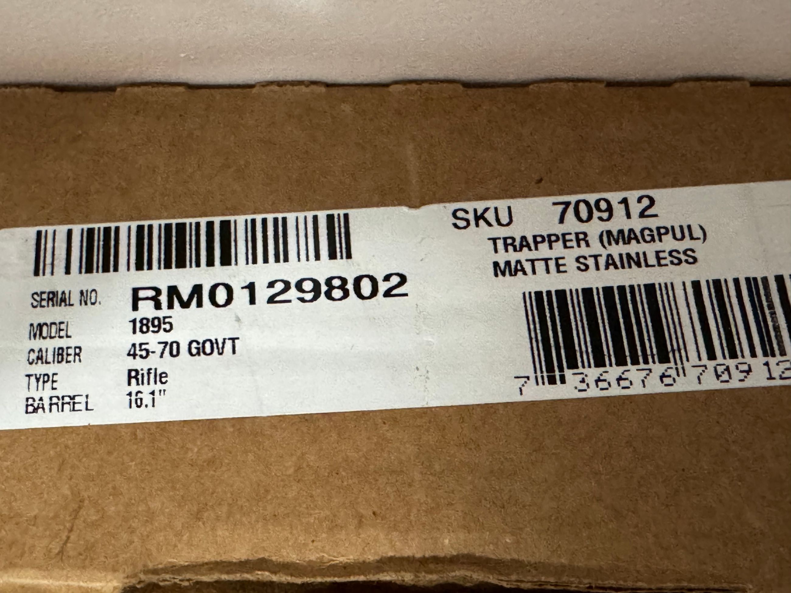 BNIB Ruger Marlin Trapper 1895 Magpul 45-70 - 11 - 1766648618364_IMG_6631