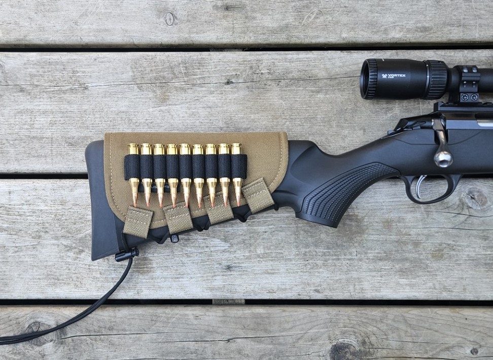 Photo of Rifle Stock Cover Coyote Tan Universal Fit w/ 9 Round Carry Capability