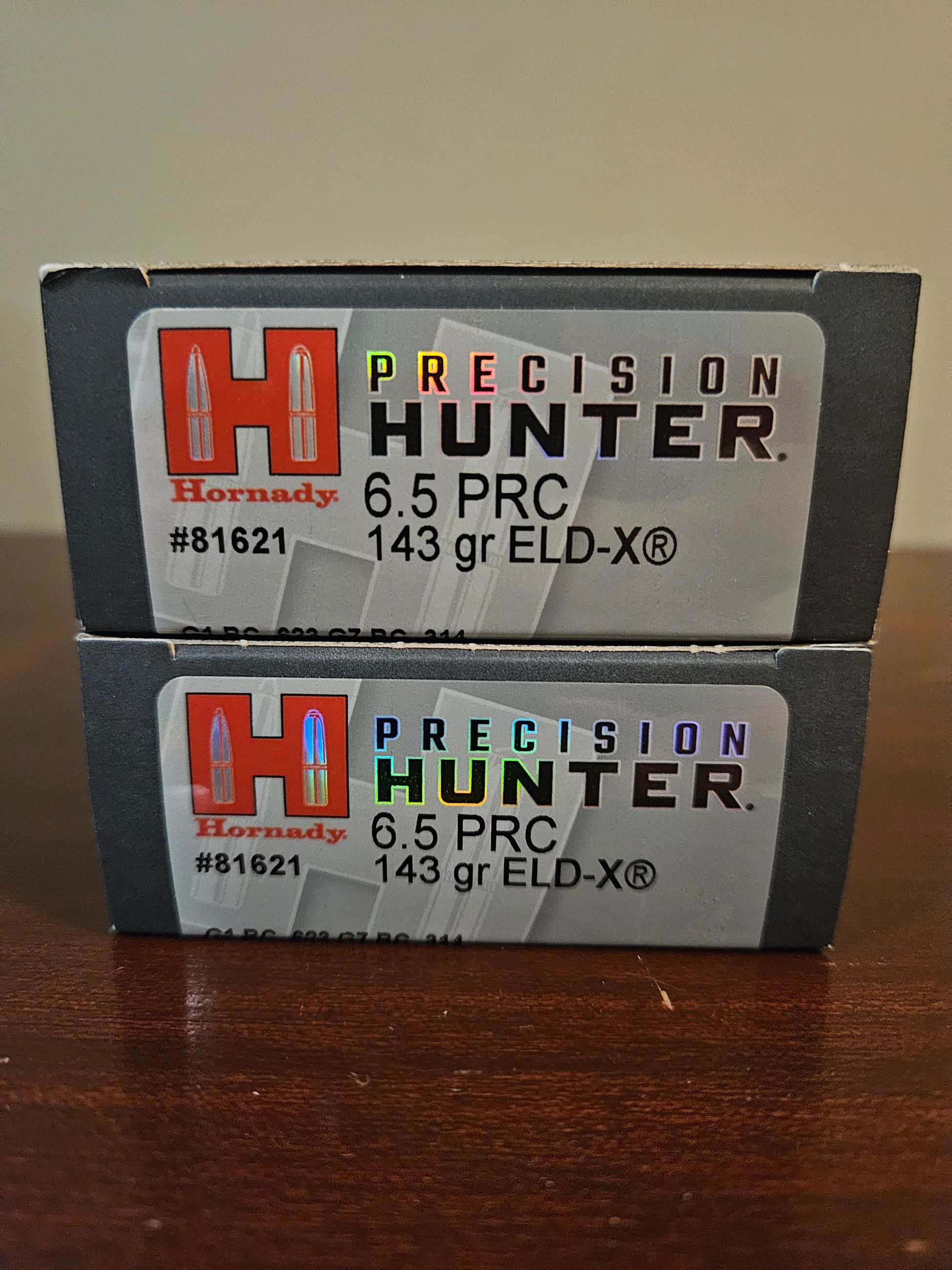 Photo of F/s 2 boxes 6.5 prc hornady 143gr eldx