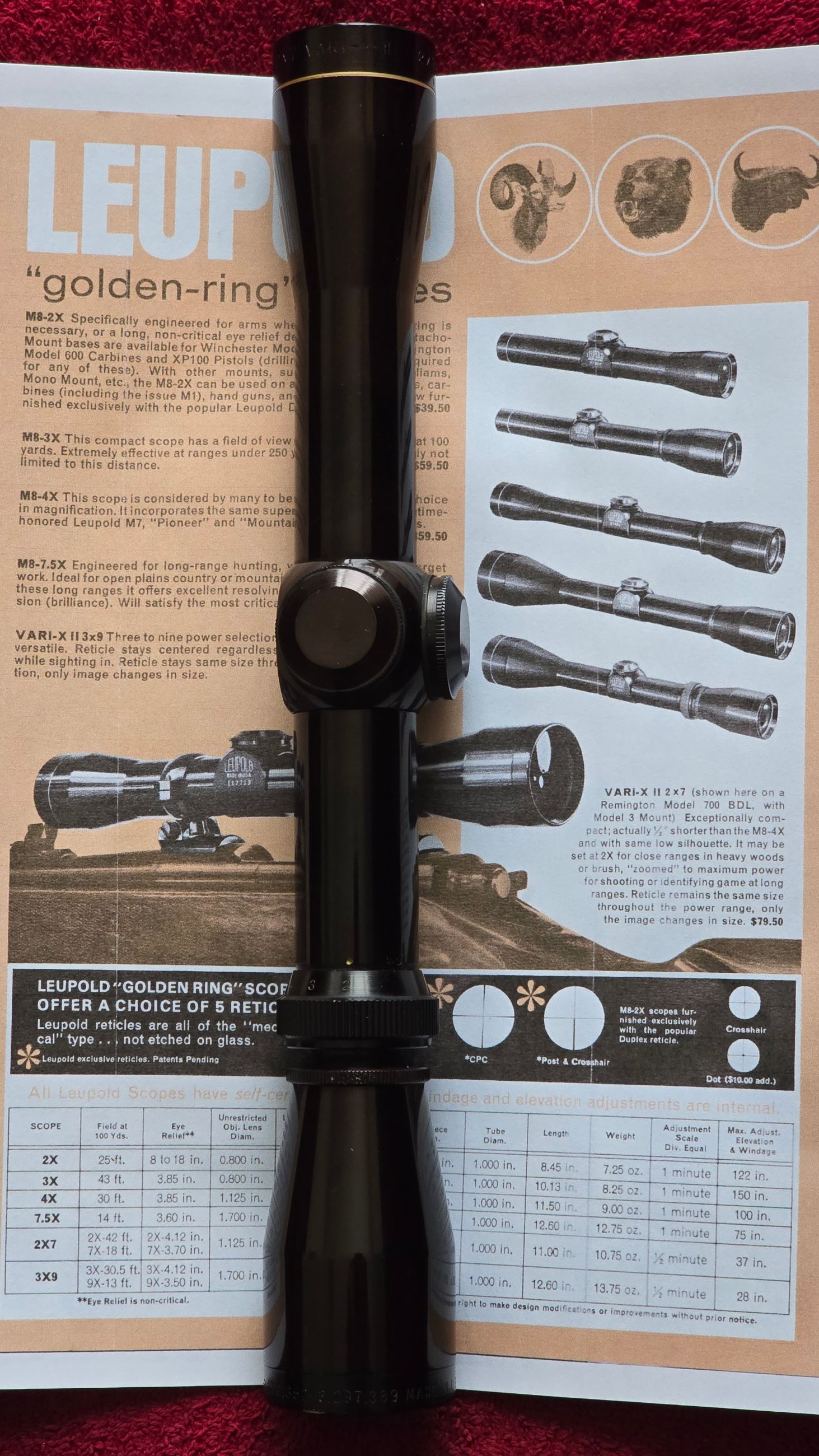 LEUPOLD VARI-X  II  2-7X32 VINTAGE RIFLE SCOPE - 1 - 1766962468119_1000085415