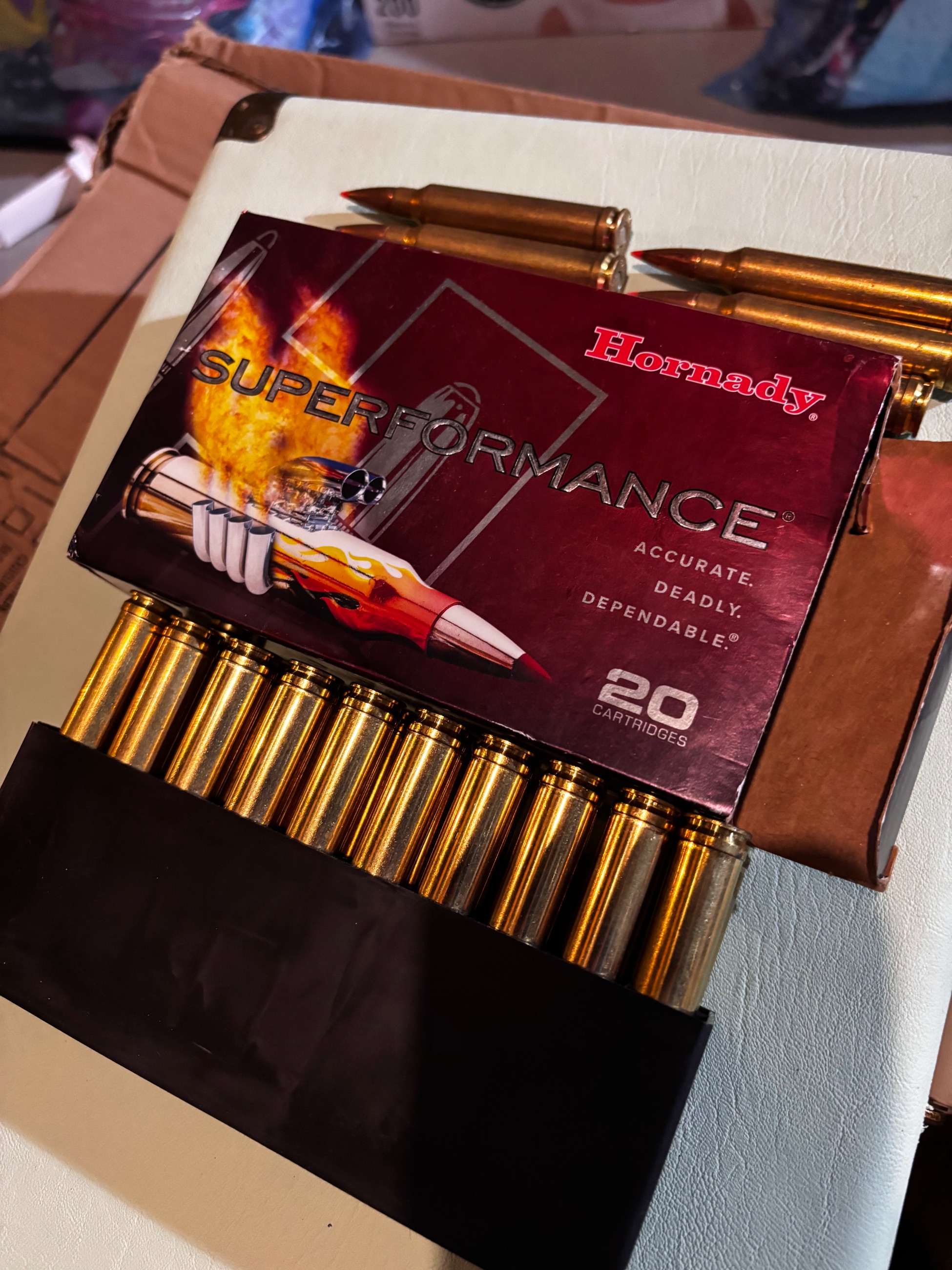 Photo of Hornady super performance 300 win mag Ammo 26 rounds 165 grain