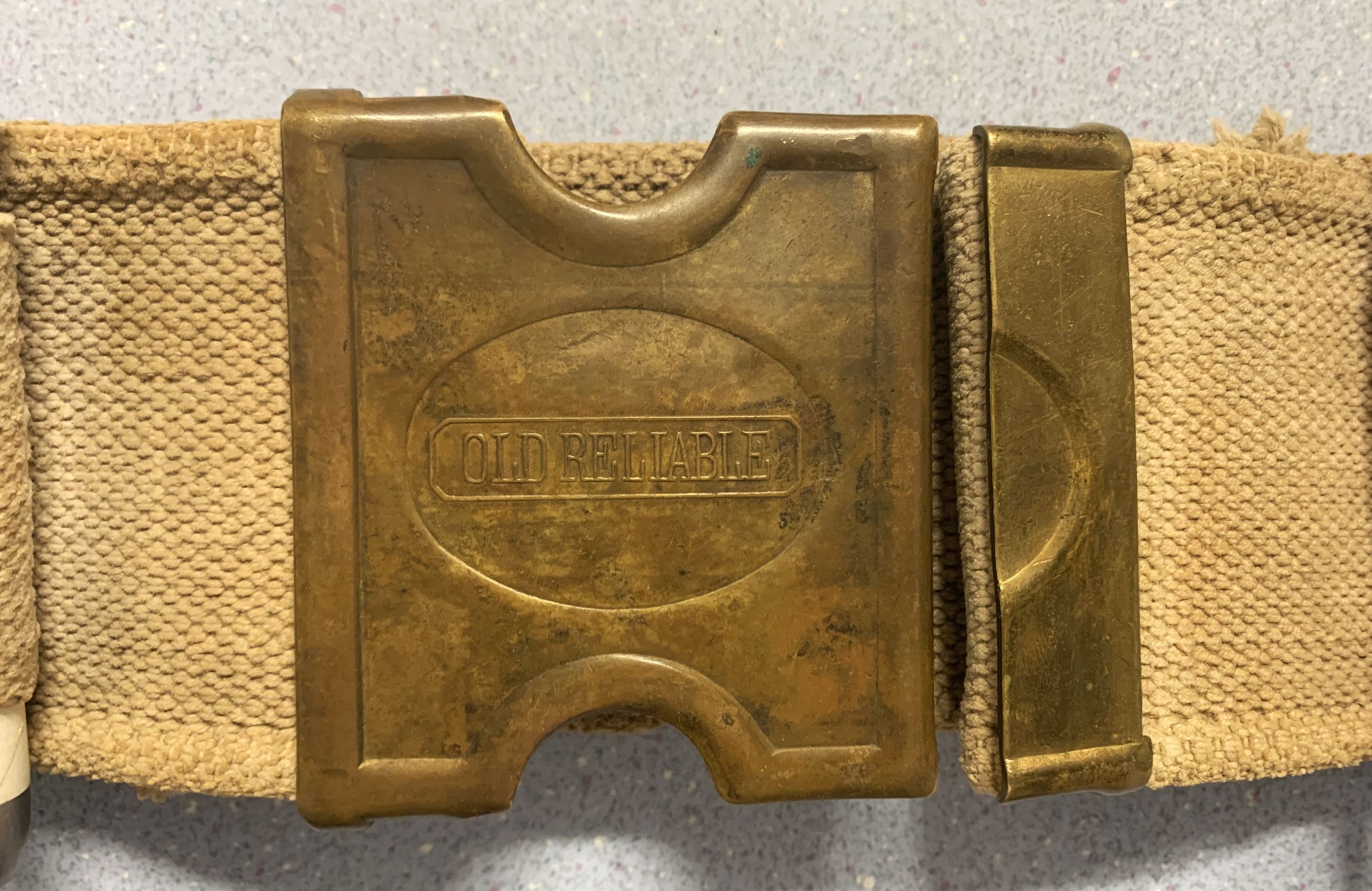 Photo of ORIGINAL 1880's ANSON MILLS CARTRIDGE BELT & PATENT 1881 MILLS/ORNDORFF " OLD RELIABLE " BUCKLE