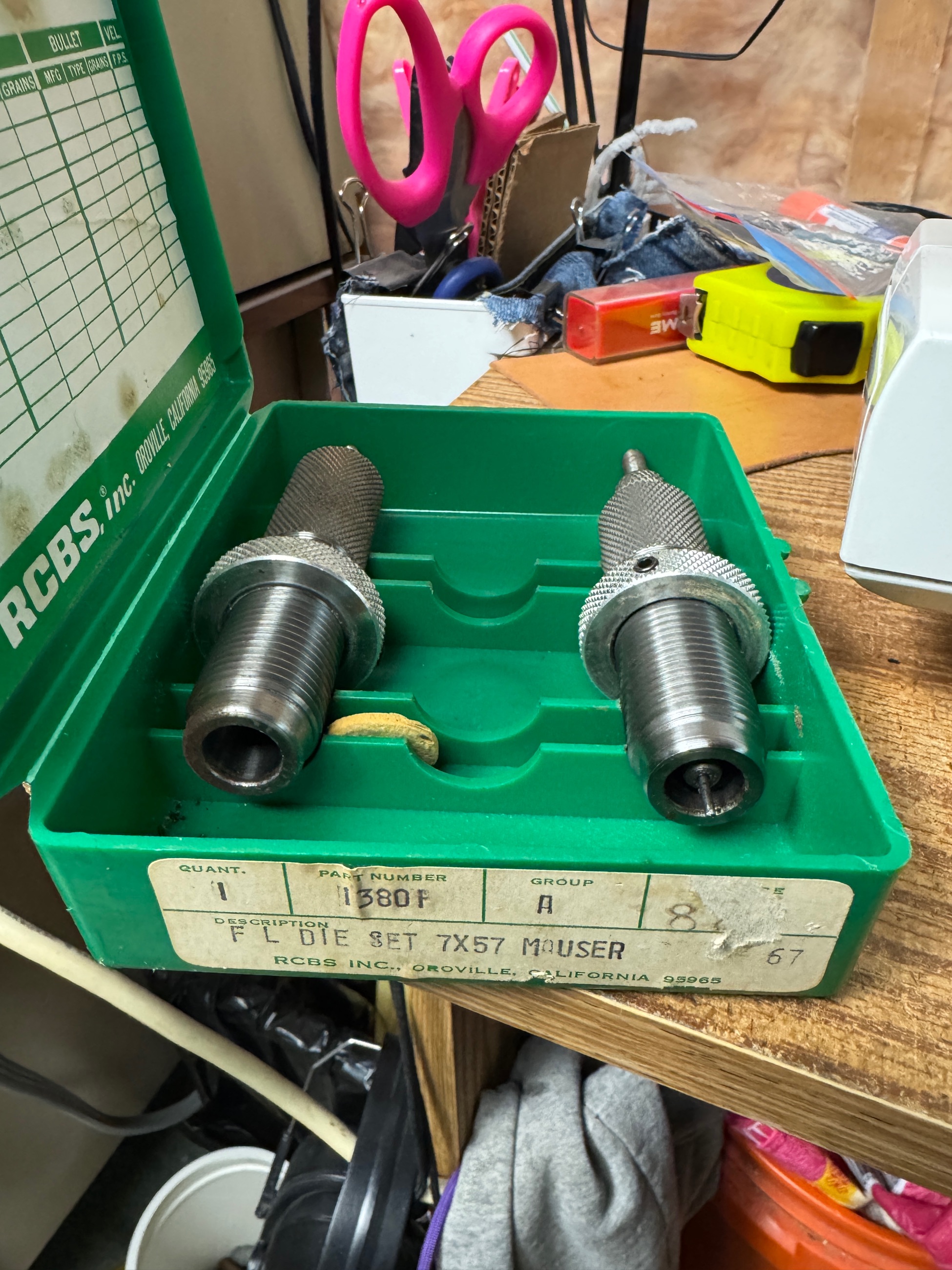 Photo of 7mm Mauser reloading dies and accessories
