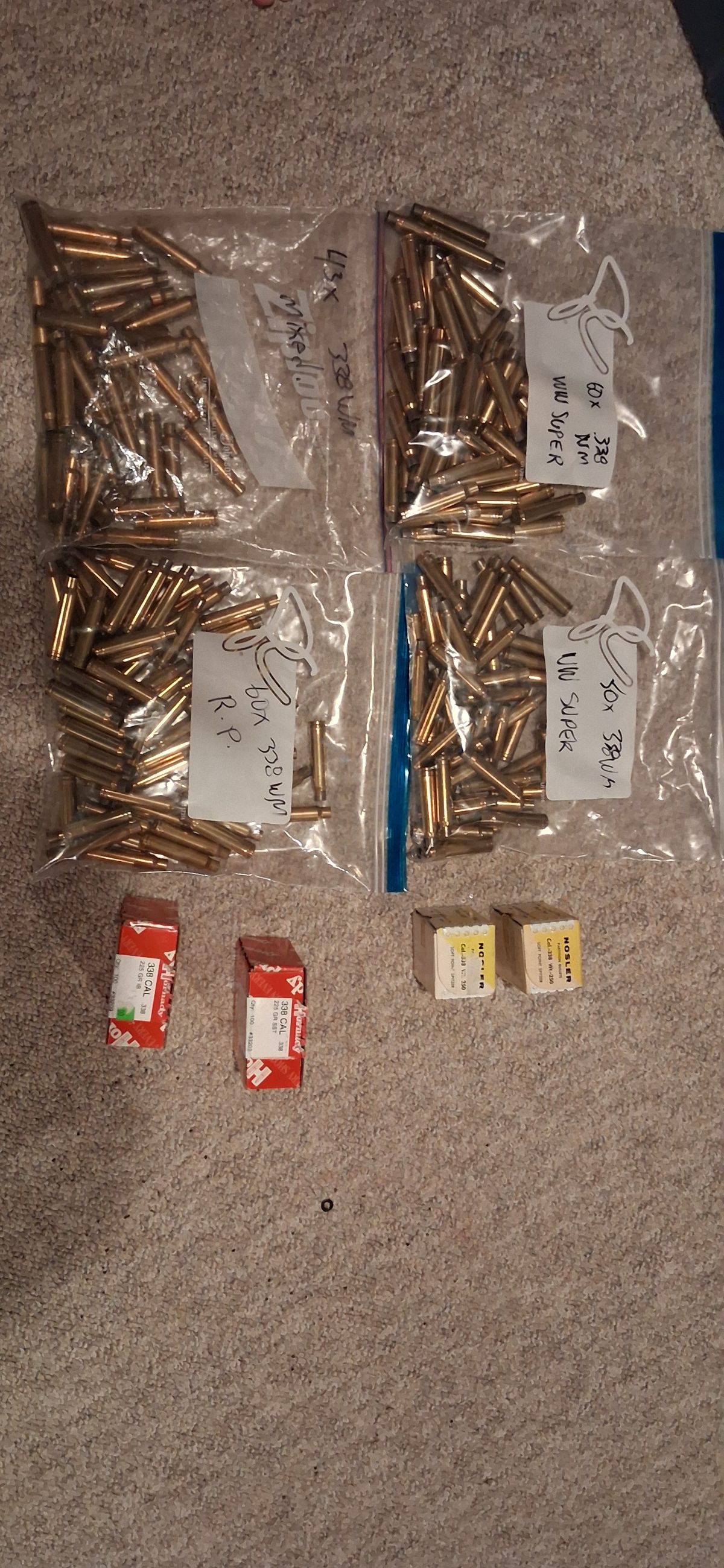 Photo of 338 win mag brass and bullets