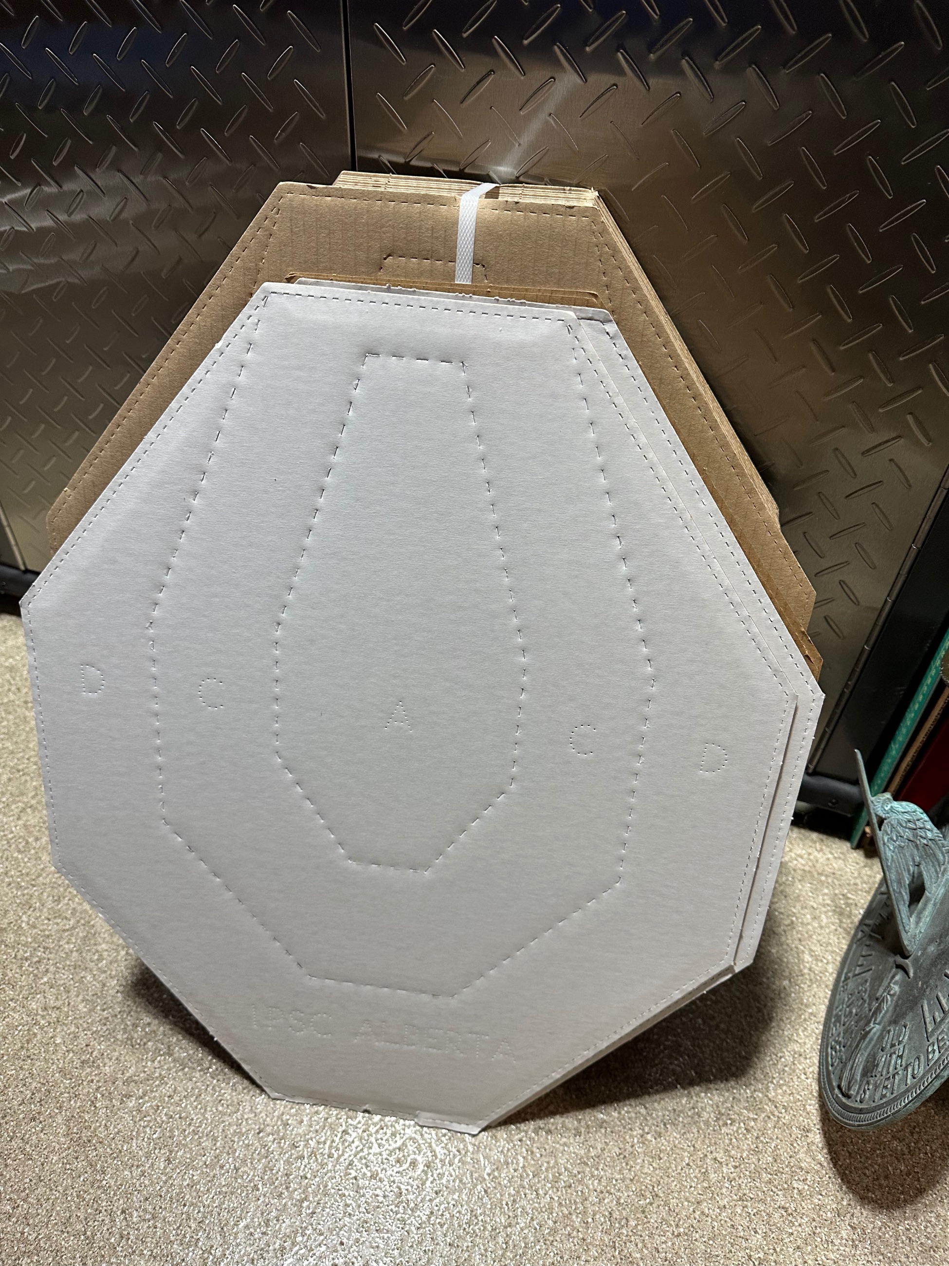 Photo of IPSC targets and case