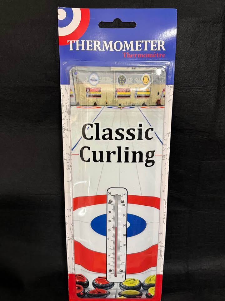 Photo of Scotties Ready Classic Curling metal Thermometer in sealed packaging