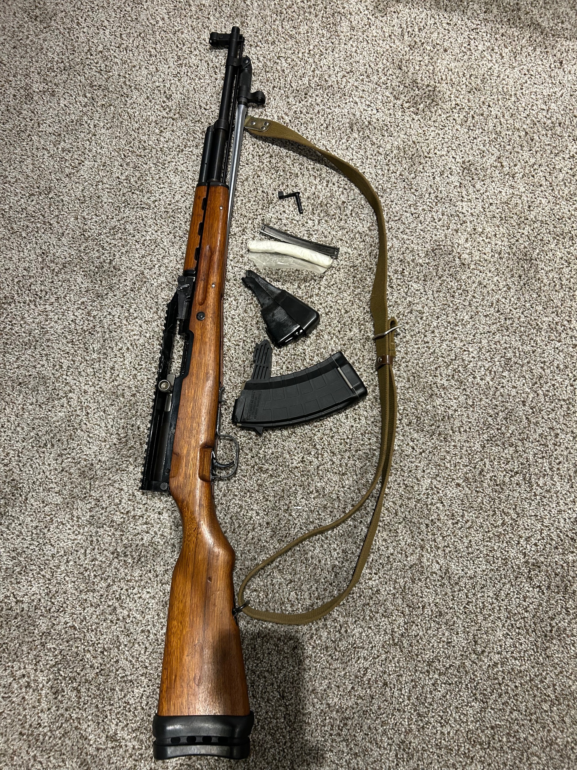 Photo of Chinese SKS with scope rail and detachable mag 
