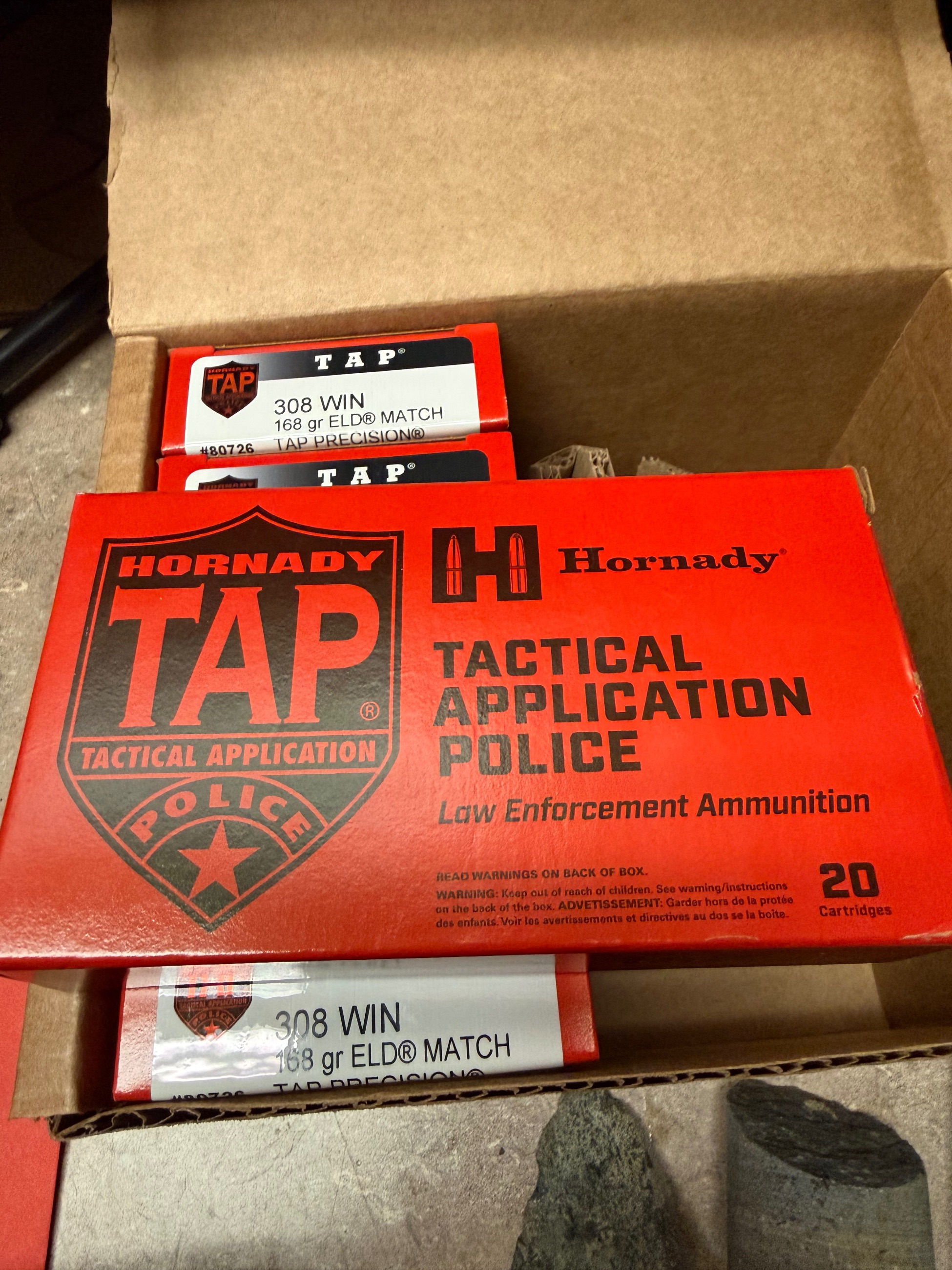 Photo of Hornady .308 win 168gr ELD match - 110 rounds