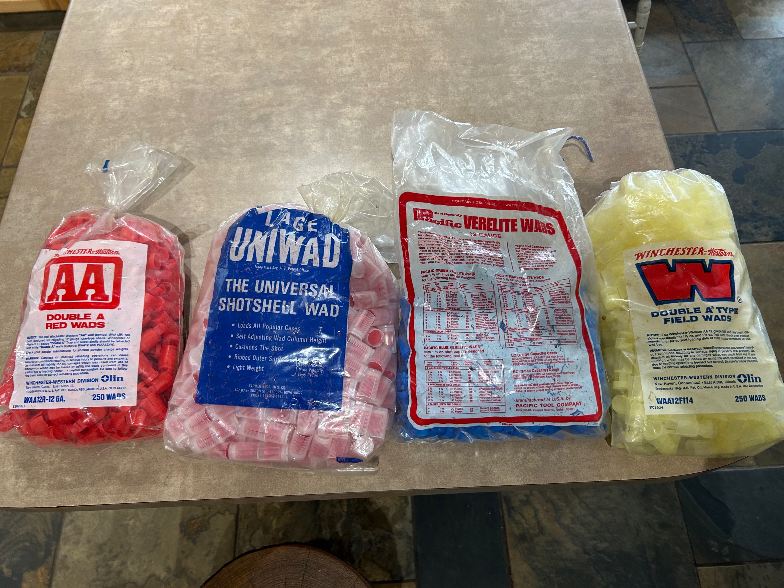 Photo of 12ga shotgun wads - various