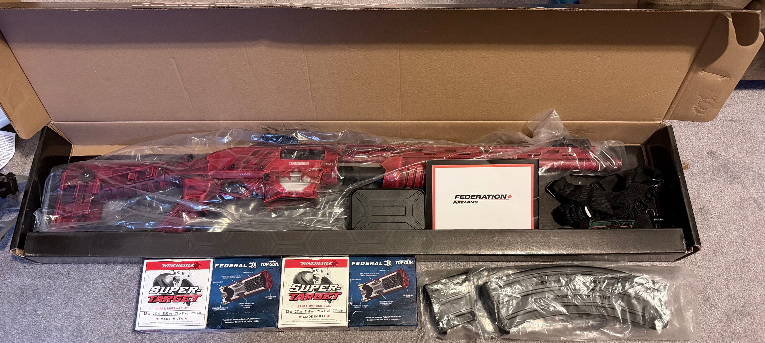 Photo of **BNIB** federation firearms spm-12 mag-fed 12 ga 18.7″ barrel pump shotgun, canada edition