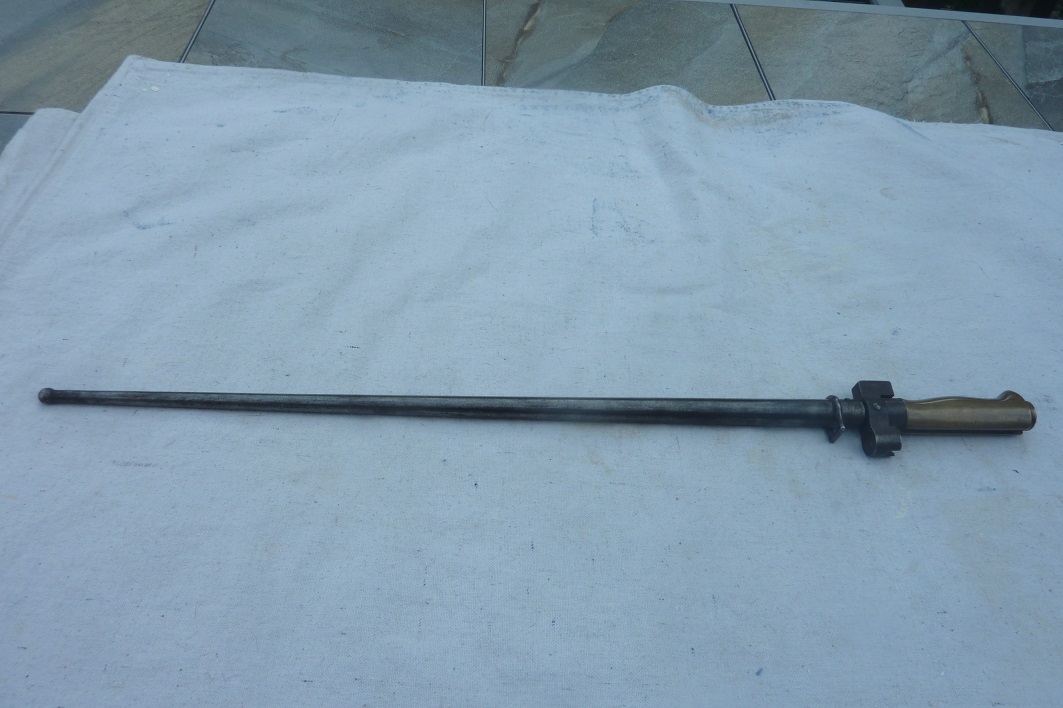 Photo of WWI French Lebel M1866-15 Cruciform Bayonet and Scabbard with matching serial numbers Price Reduced to $200.00