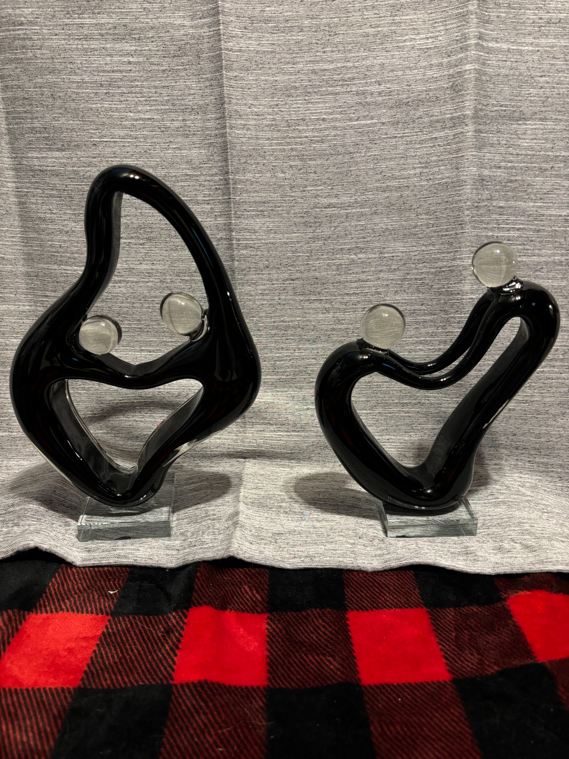 Photo of Beautiful Black Glass Dancing Statues $40.