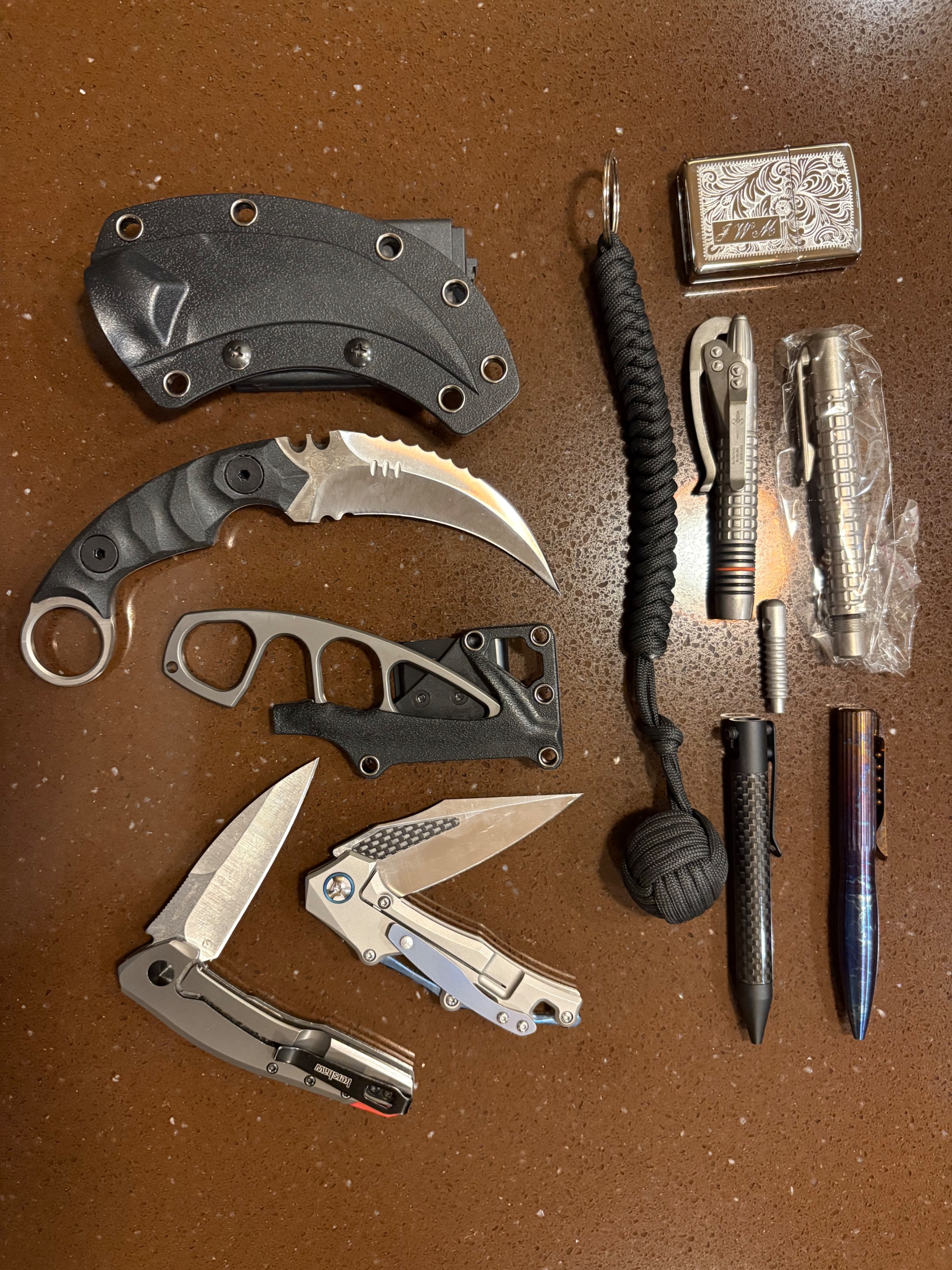 Photo of EDC Titanium Knife and Pen Collection Package Deal