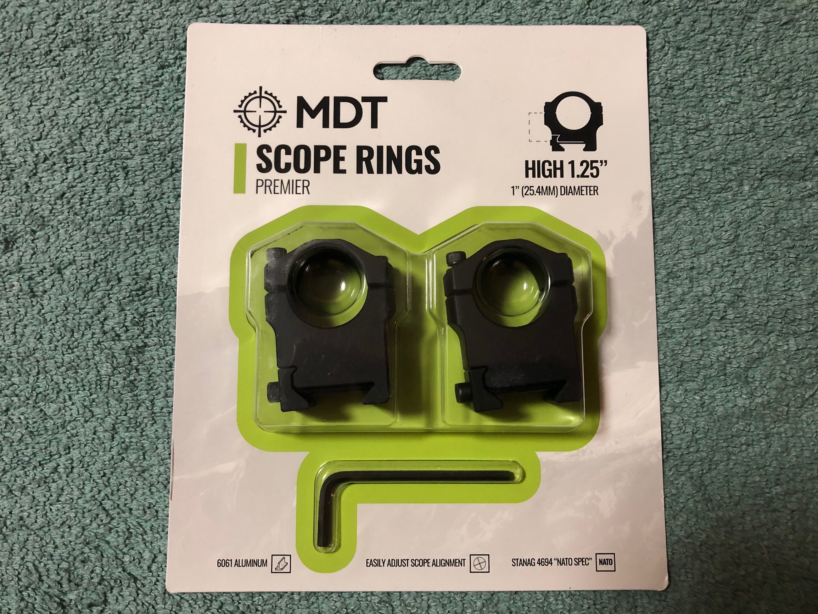 Photo of MDT Lightweight Scope Rings - Premier 1” 