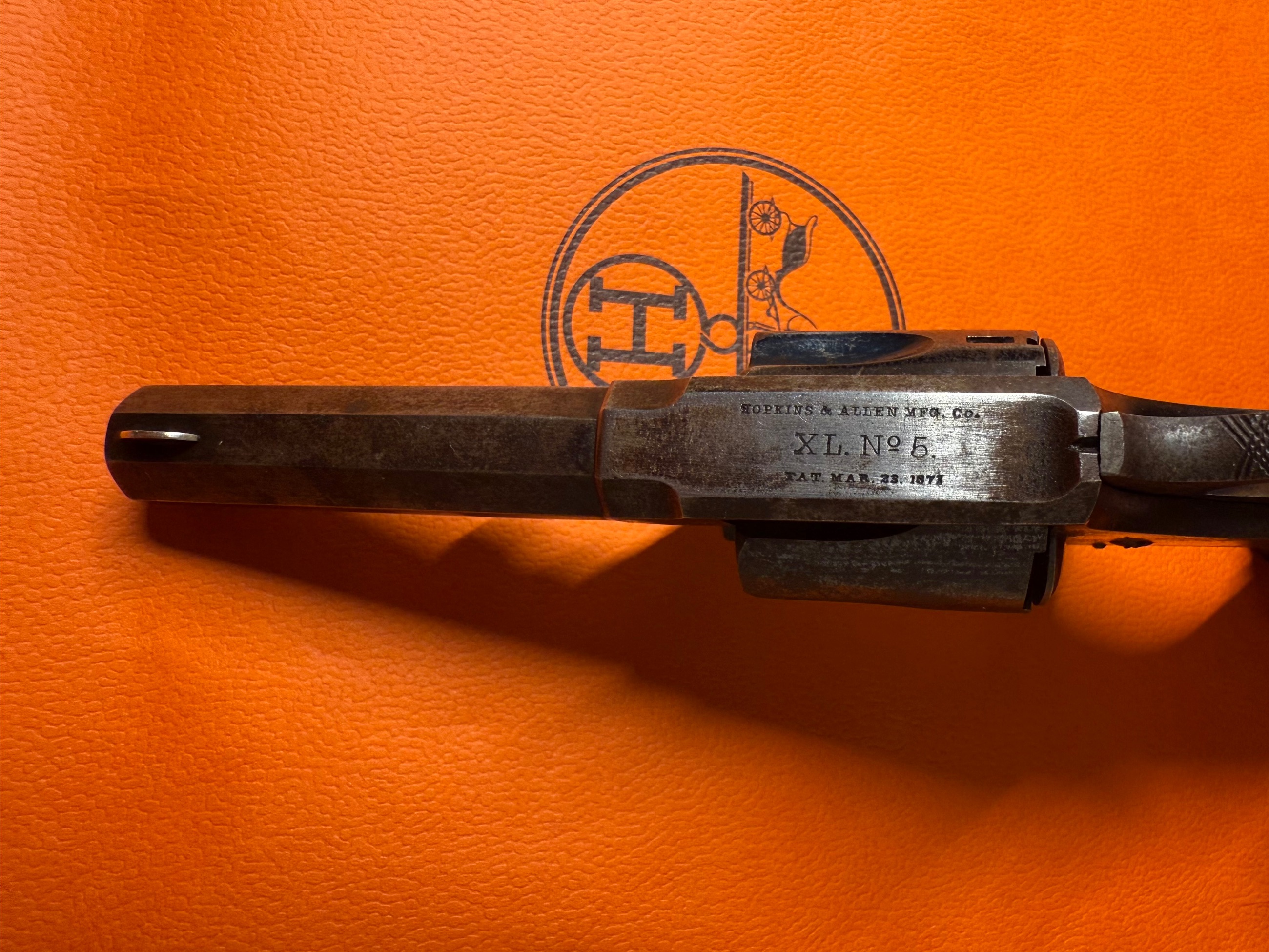 Photo of Antique Status Hopkins & Allen XL NO5 .38rf Single Action Revolver