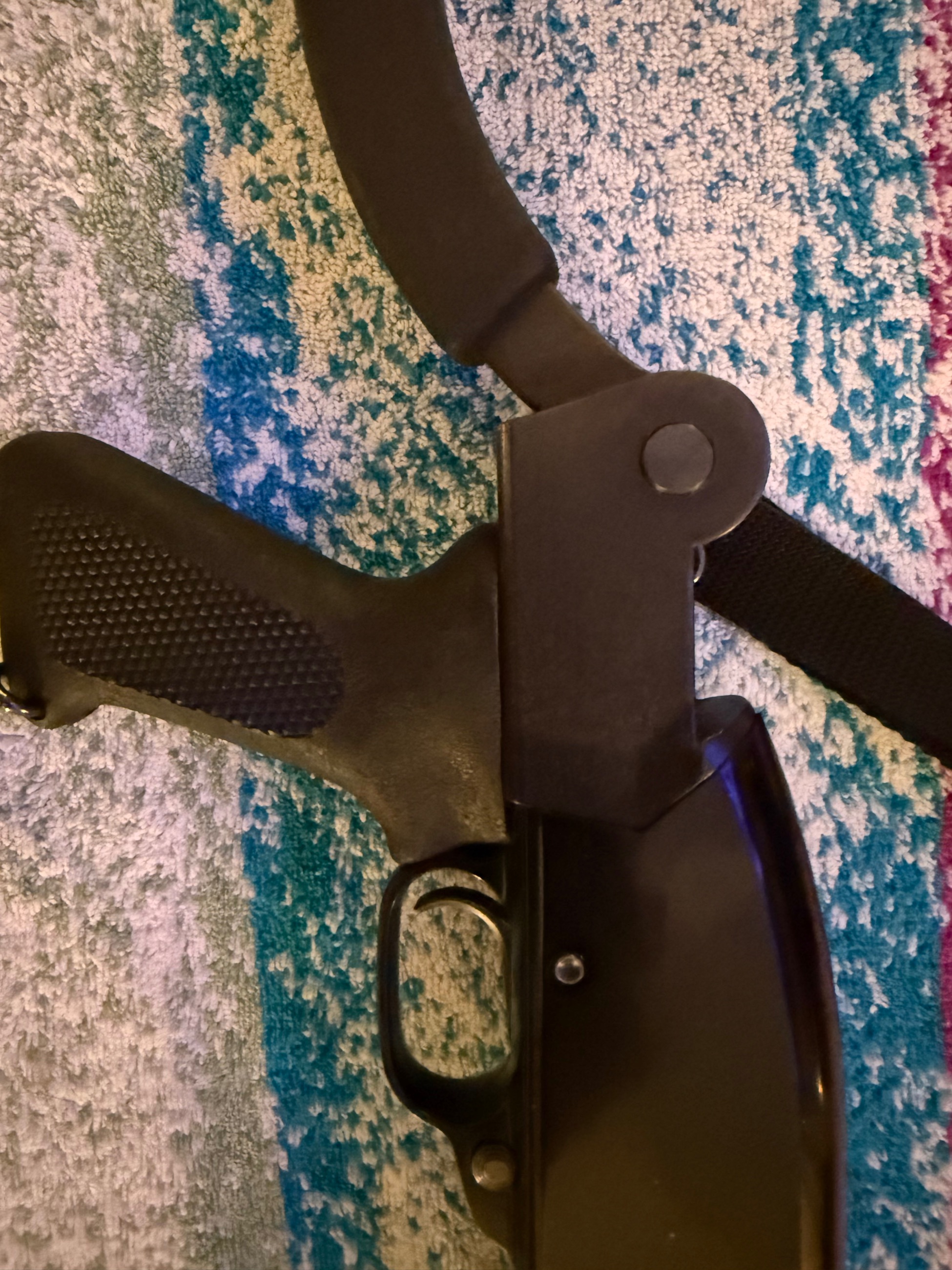 Photo of Winchester defender with fold up stock and tactical flashlight