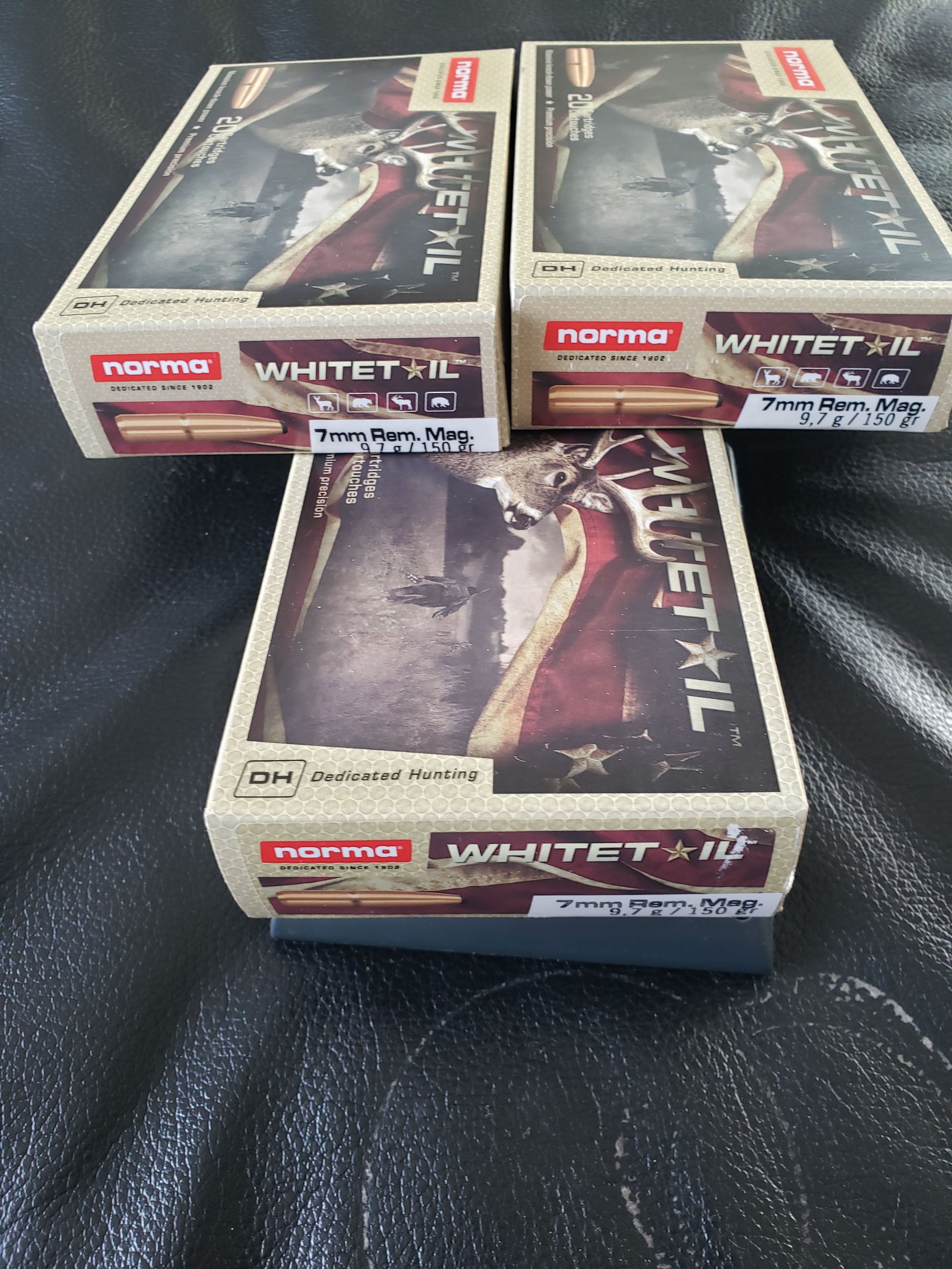 Photo of 3 boxes of  7 mm Rem Mag Ammunition un opened 