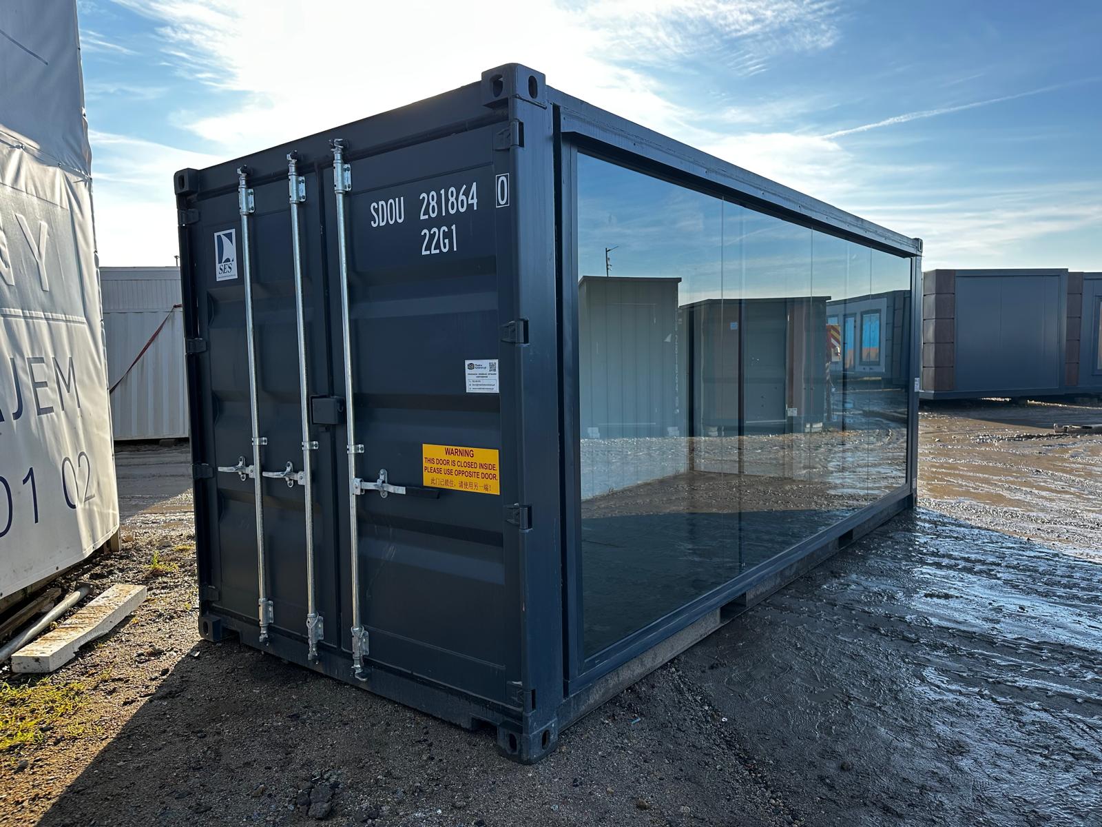 Photo of 20' DV Shipping Container Display with Double One-Way Doors