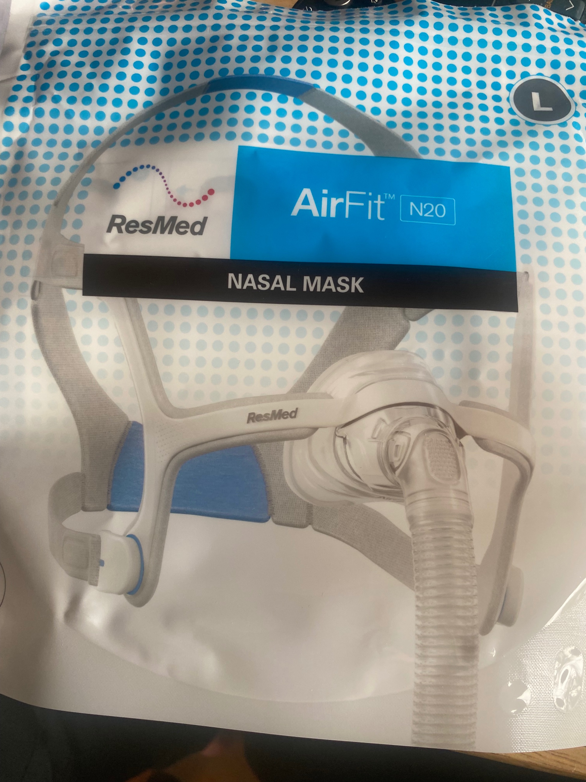 Photo of Resmed N20 nasal mask for cpap