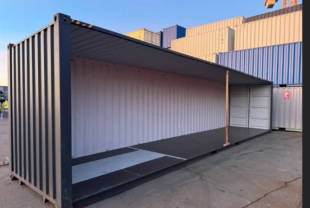 Photo of New 40'HC shipping container without side walls