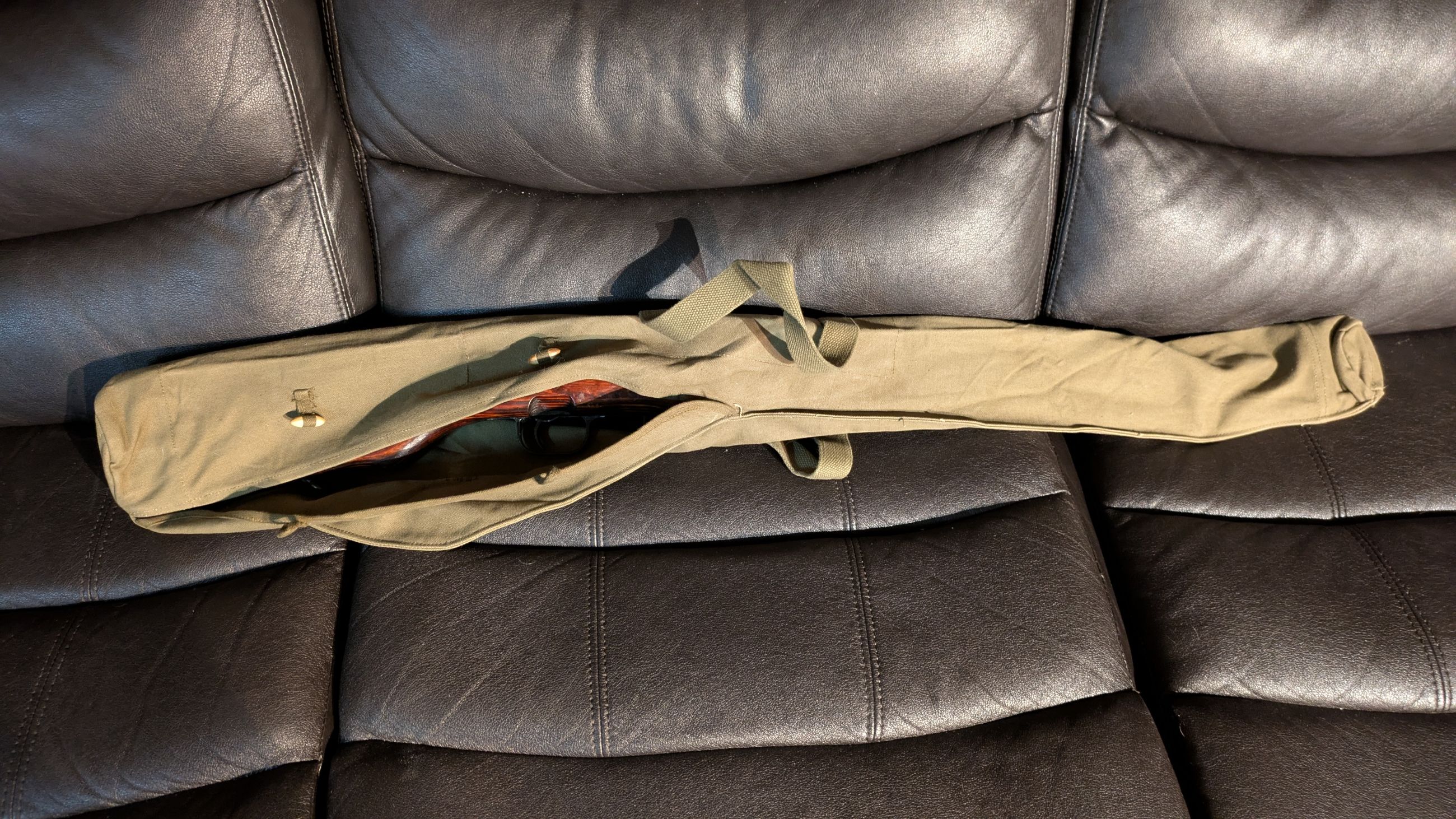 Photo of SKS Russian 7.62x39 with SKS cover, oiler/tool bayonet 