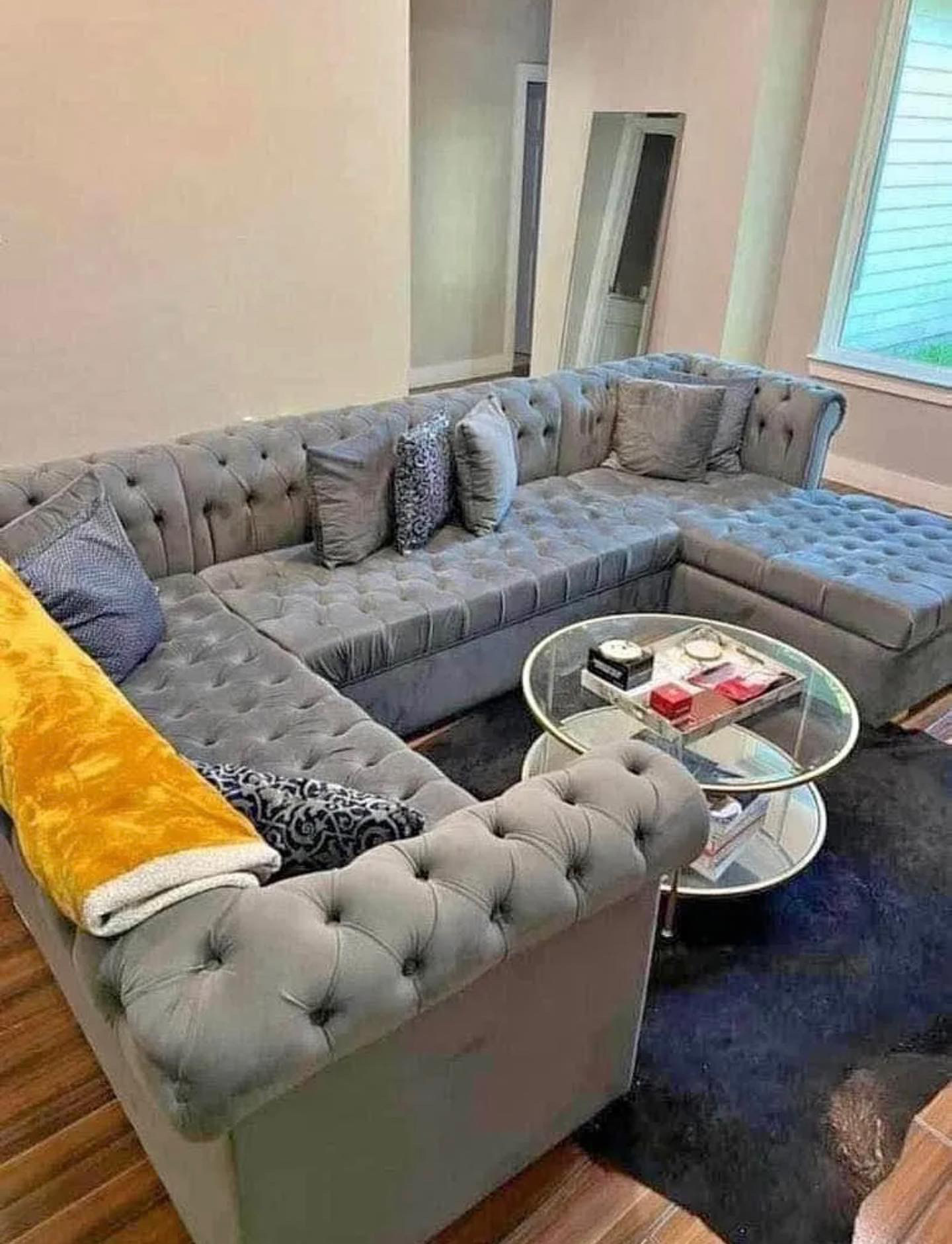 Photo of Grey Couch Seater Good Condition Shipping Available