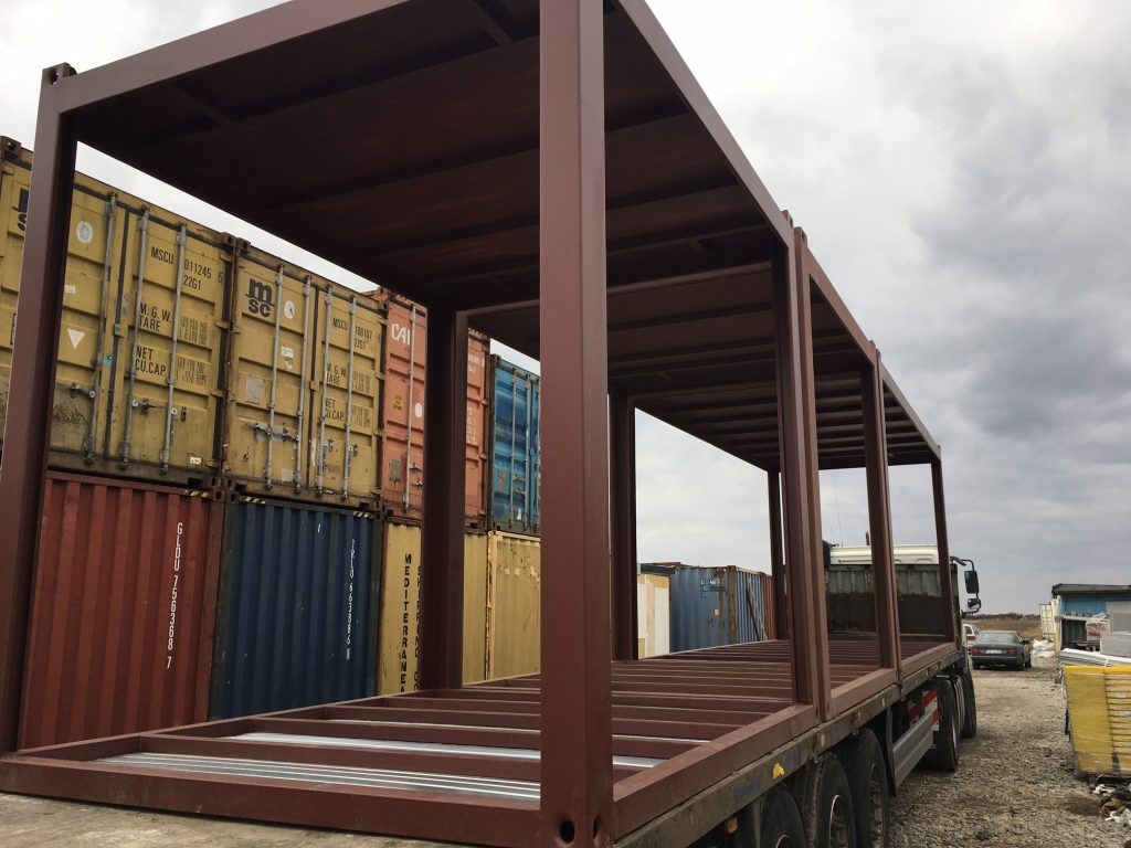 Photo of 2.5 x 3 frame for constructing a sanitary container/guard post.