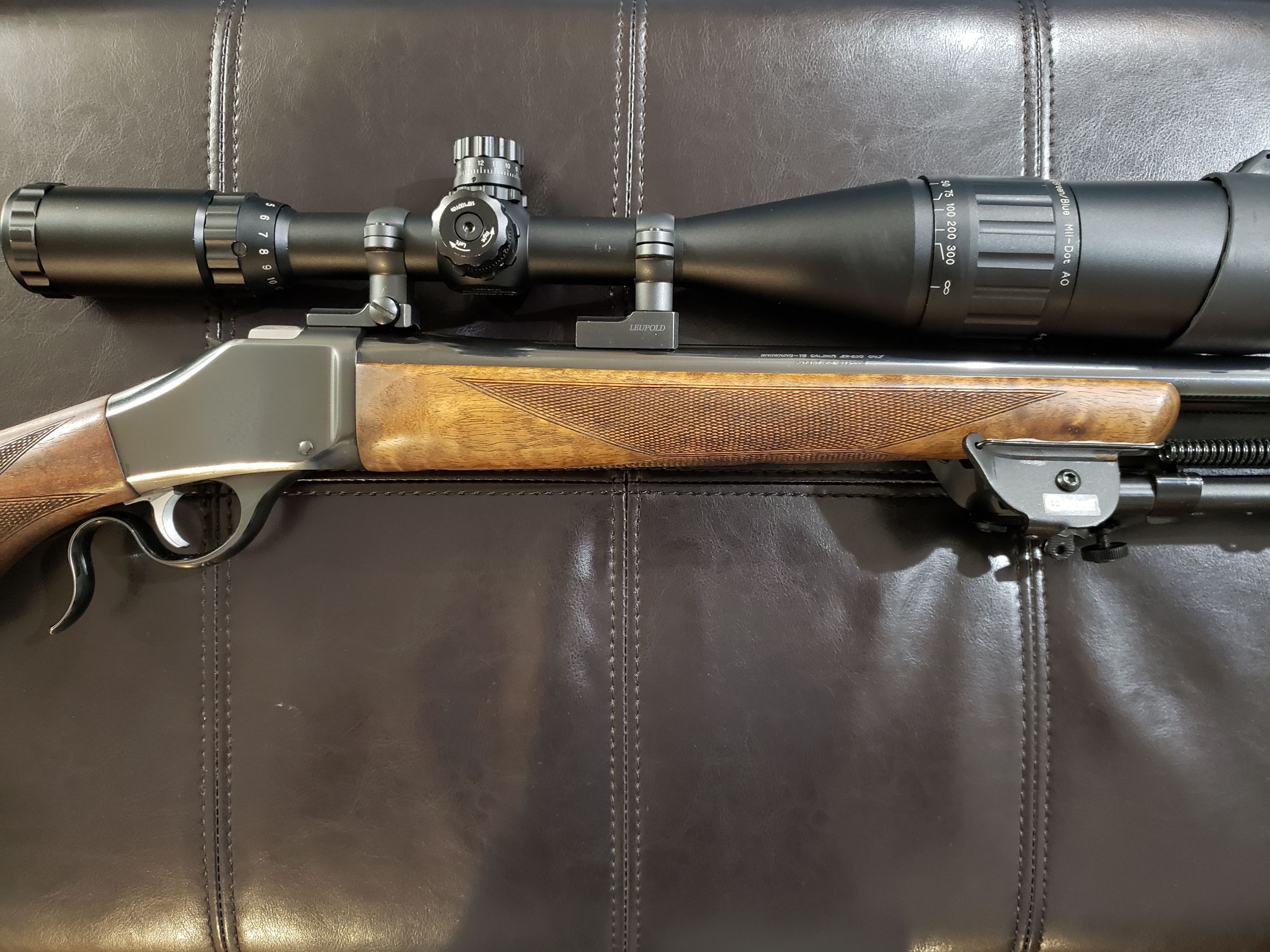 Photo of Browning B-78 .22-250 Rem. Single-Shot Falling-Block Rifle (Heavy Barrel) w/ Scope & Bipod