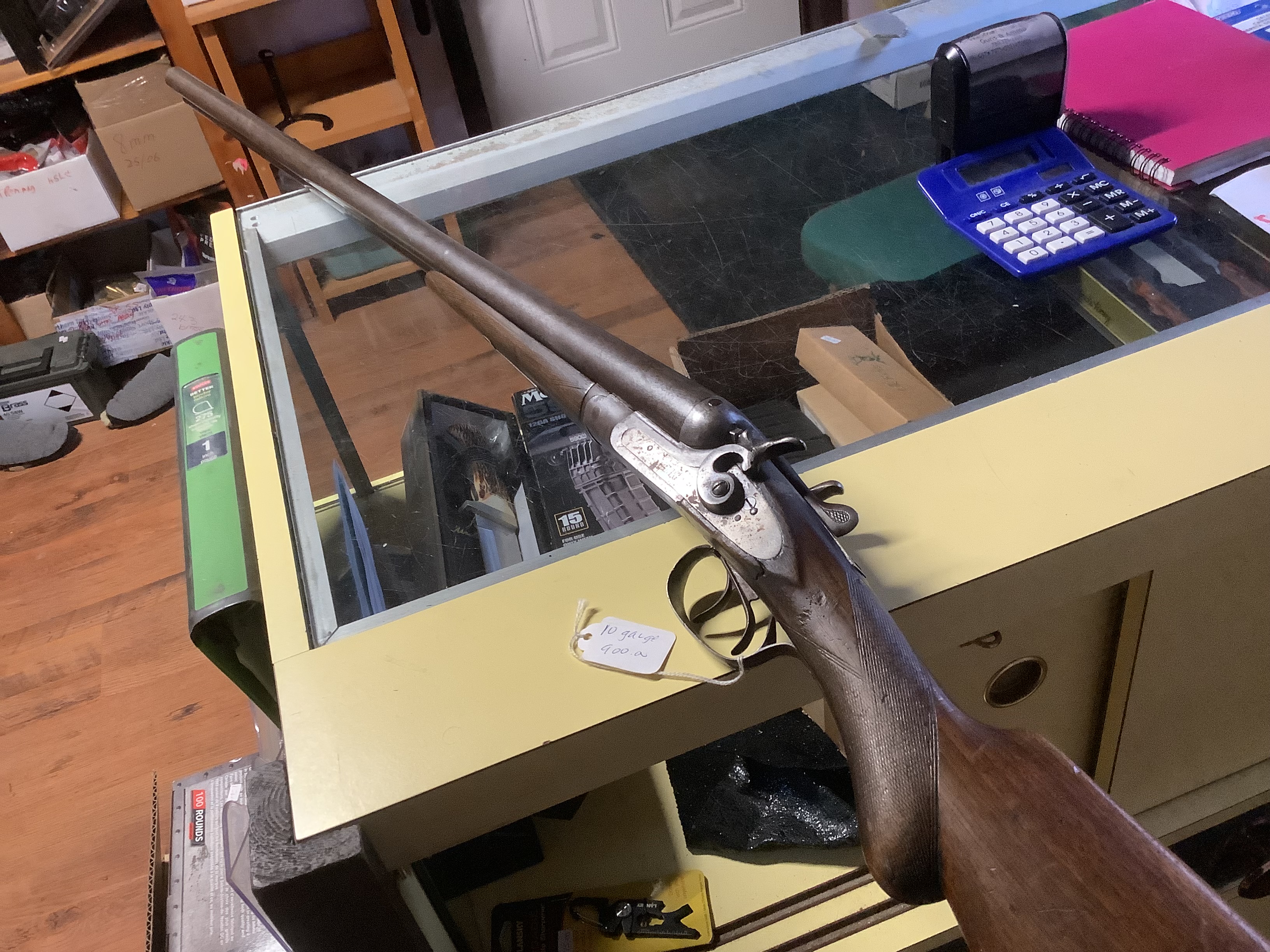 Photo of 10 gauge double barrel shotgun