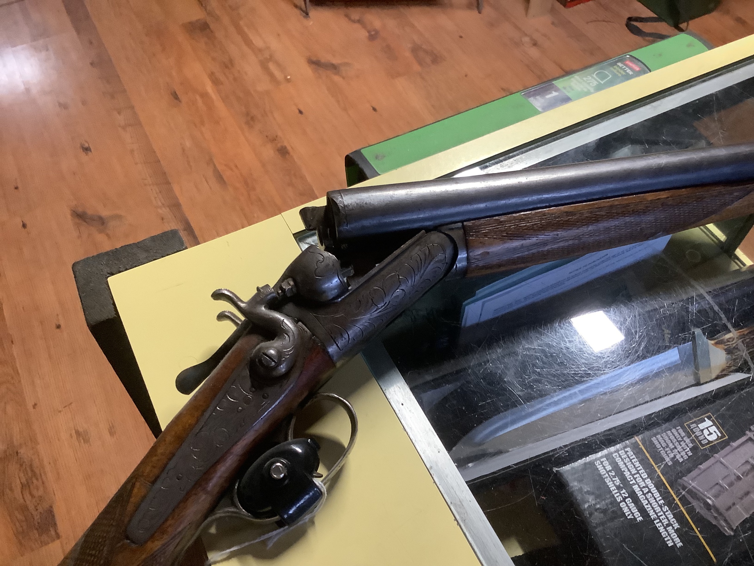 Photo of 12 gauge double barrel shotgun