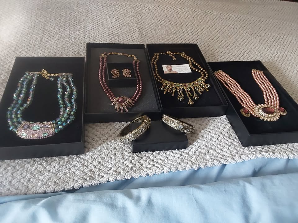 Photo of 3 New Heidi Daus necklaces, bracelets, earrings, Swarovski crystals, see descriptions, $35 and up.