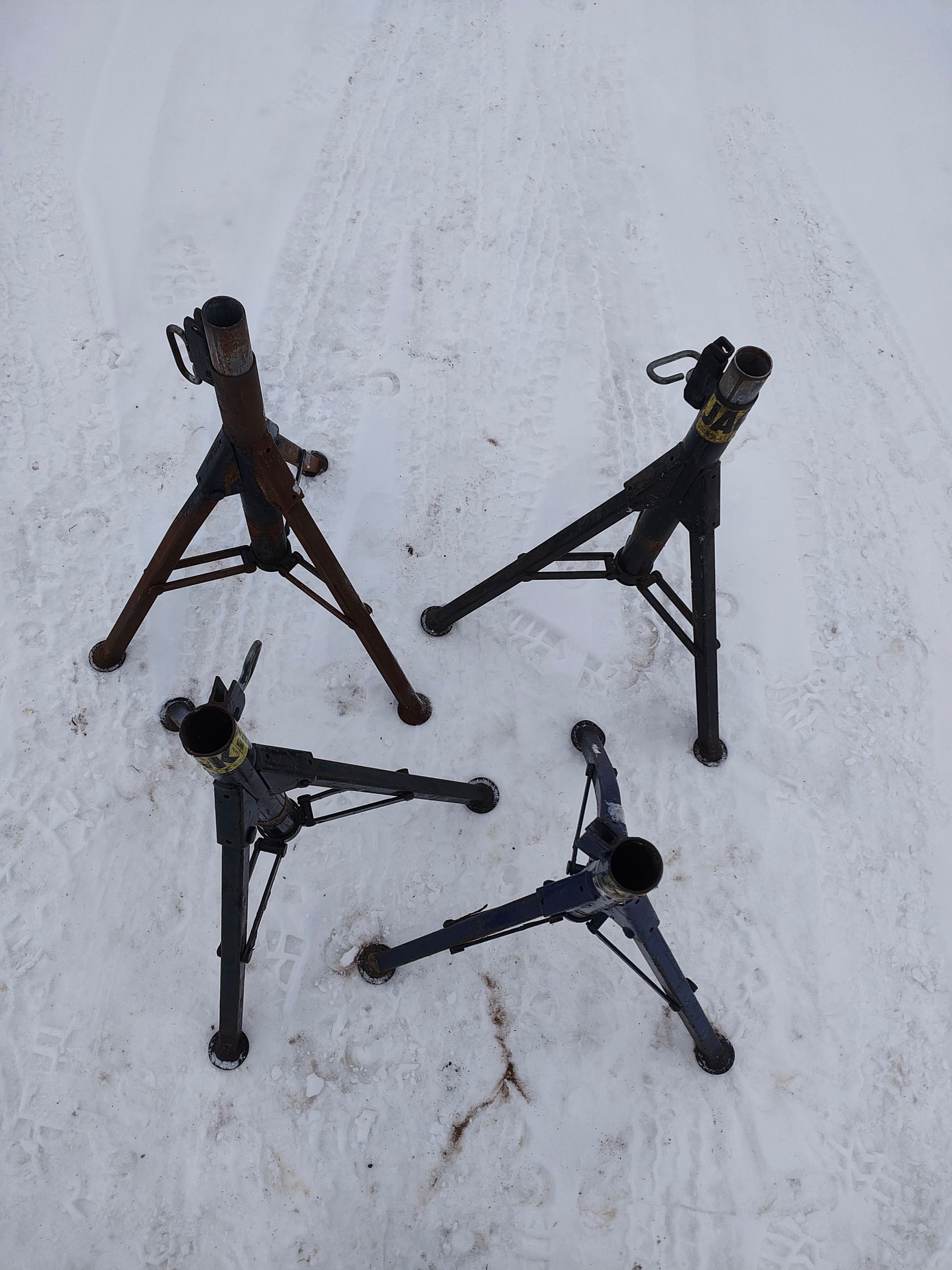 Photo of Industrial 24" Folding Pipe Stands x4