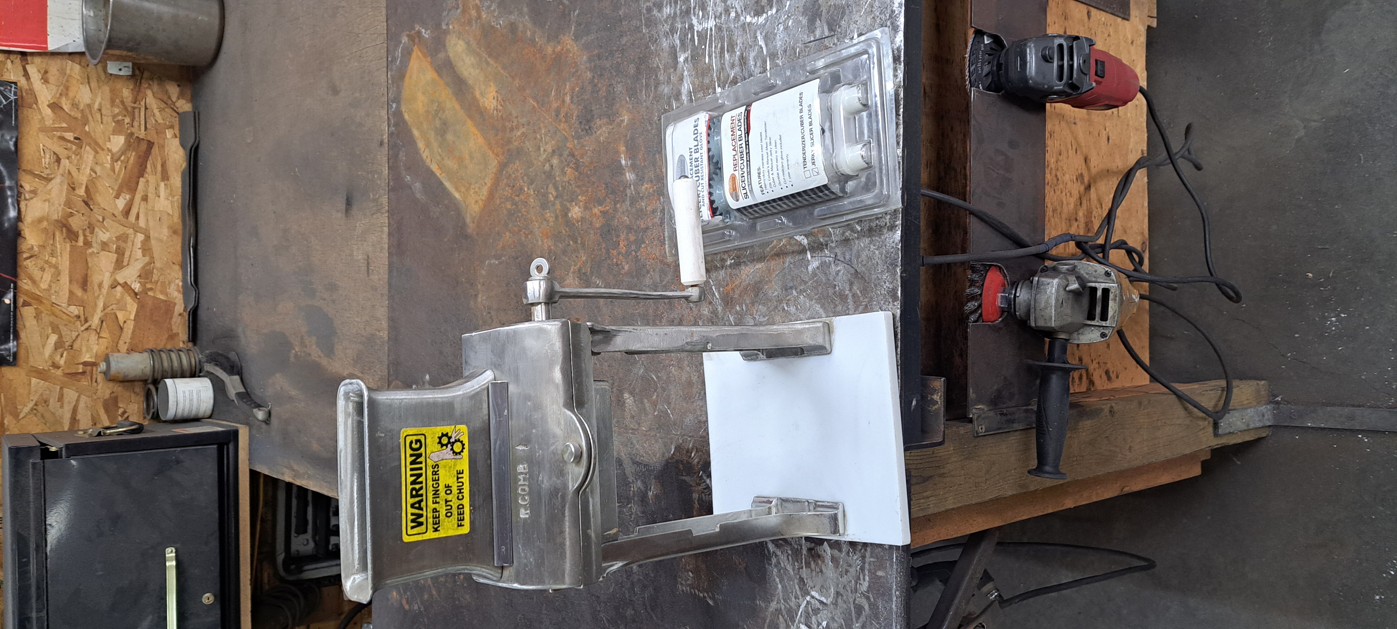 Photo of Stainless Jerky Slicer with spare set of blades