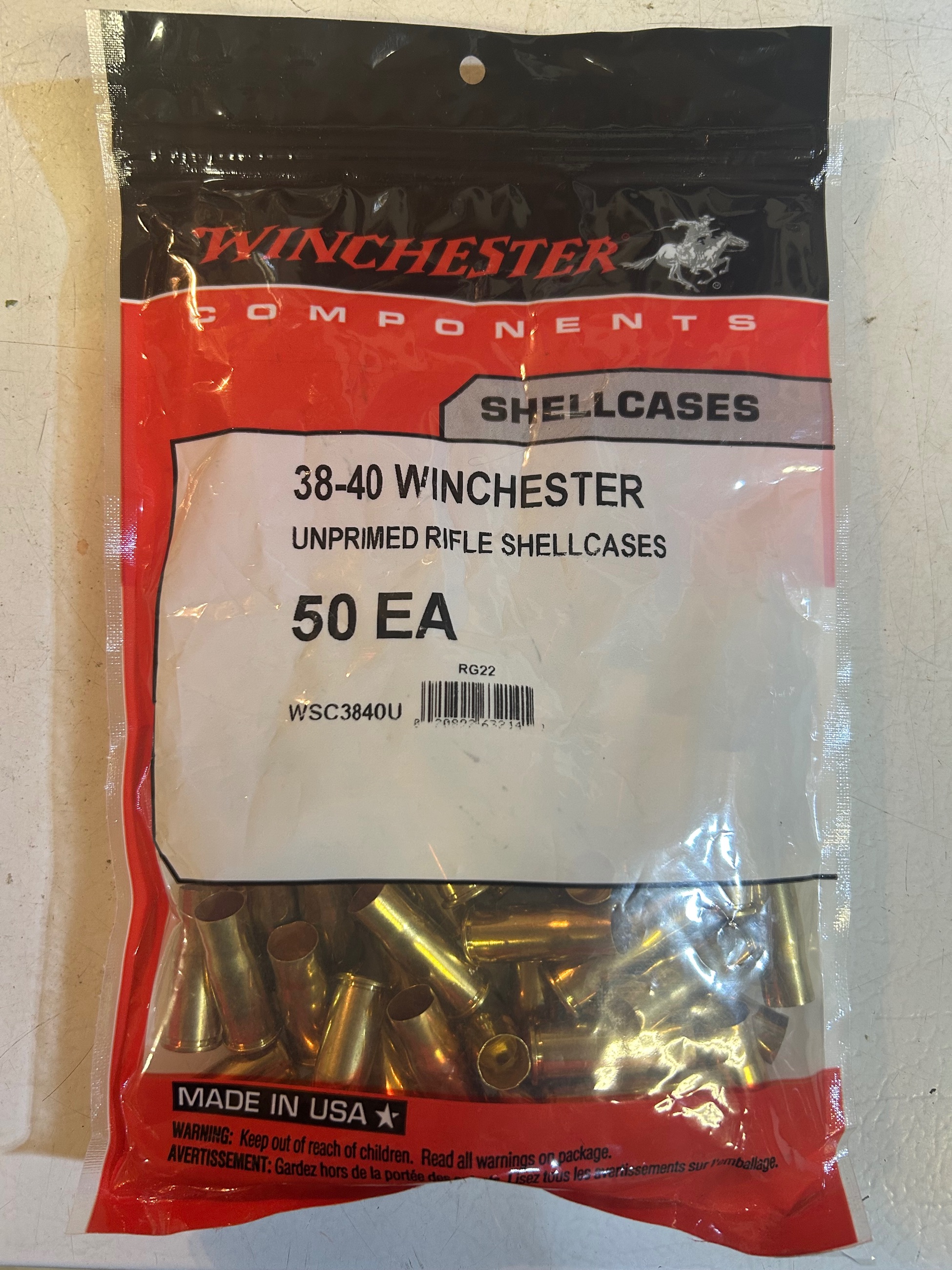 Photo of Winchester 38-40 WCF Unprimed Brass - BNIP