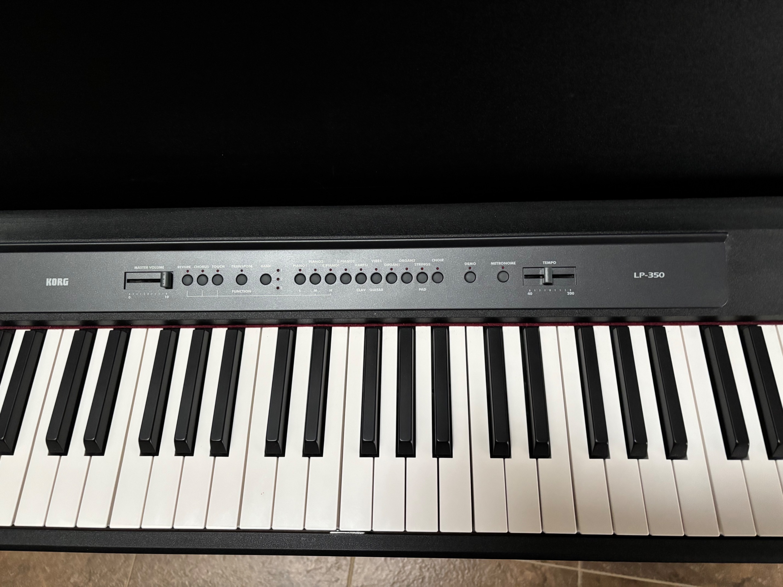 Photo of Korg piano keyboard