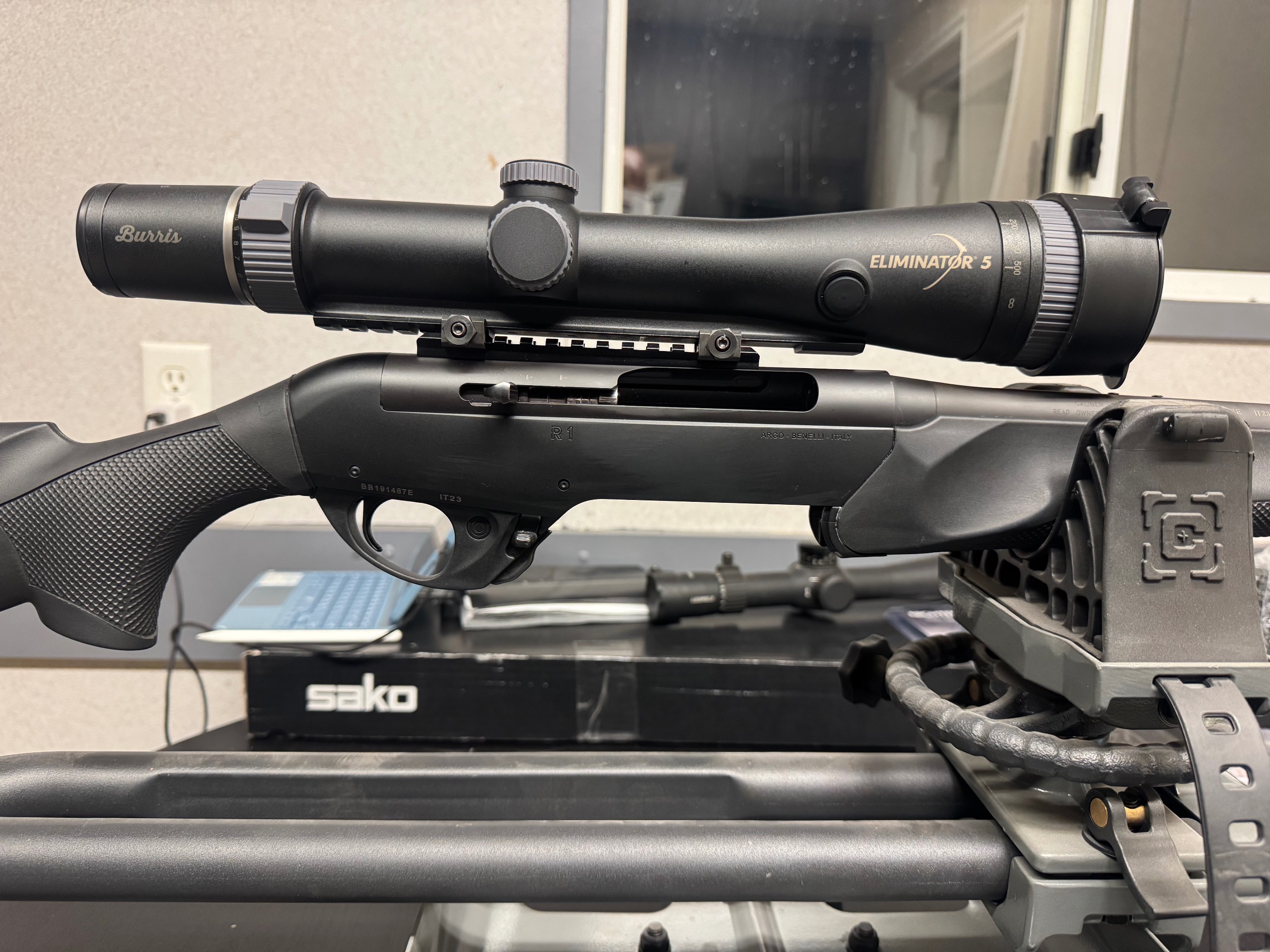 Photo of Benelli R1 (300wm) Semi-Auto with or without Burris Eliminator 5 (5x20x50)