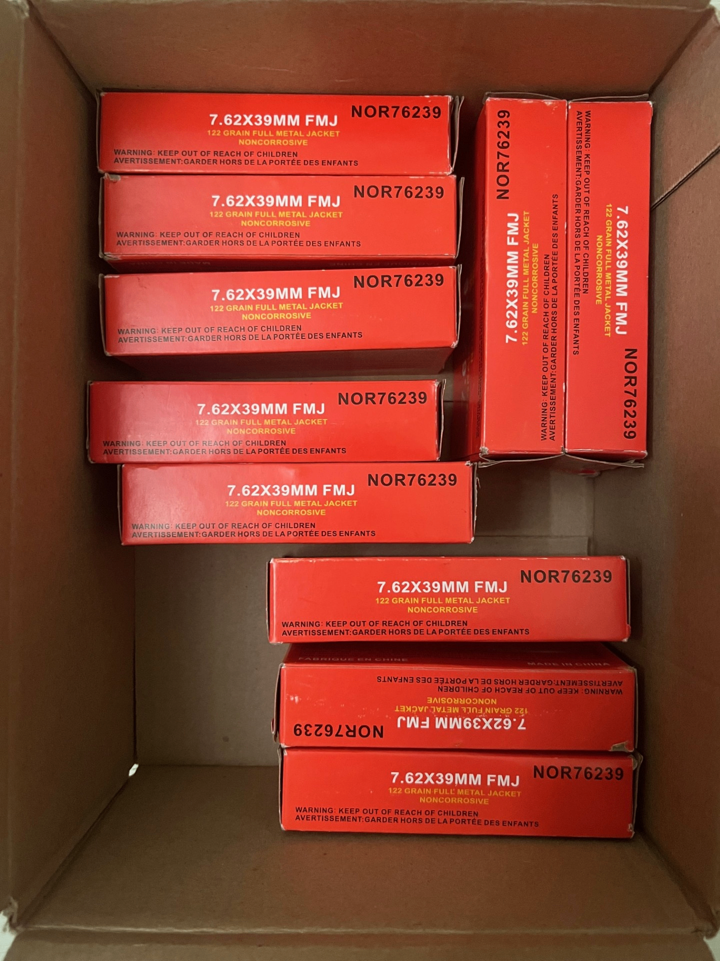 Photo of Norinco 7.62x39 Noncorrosive Ammo Rifle Round (10 boxes) Ammunition 