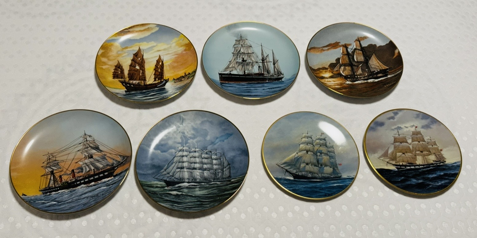 Photo of 5 x 1981 Royal Cornwall Plates /2 x Golden age of sail