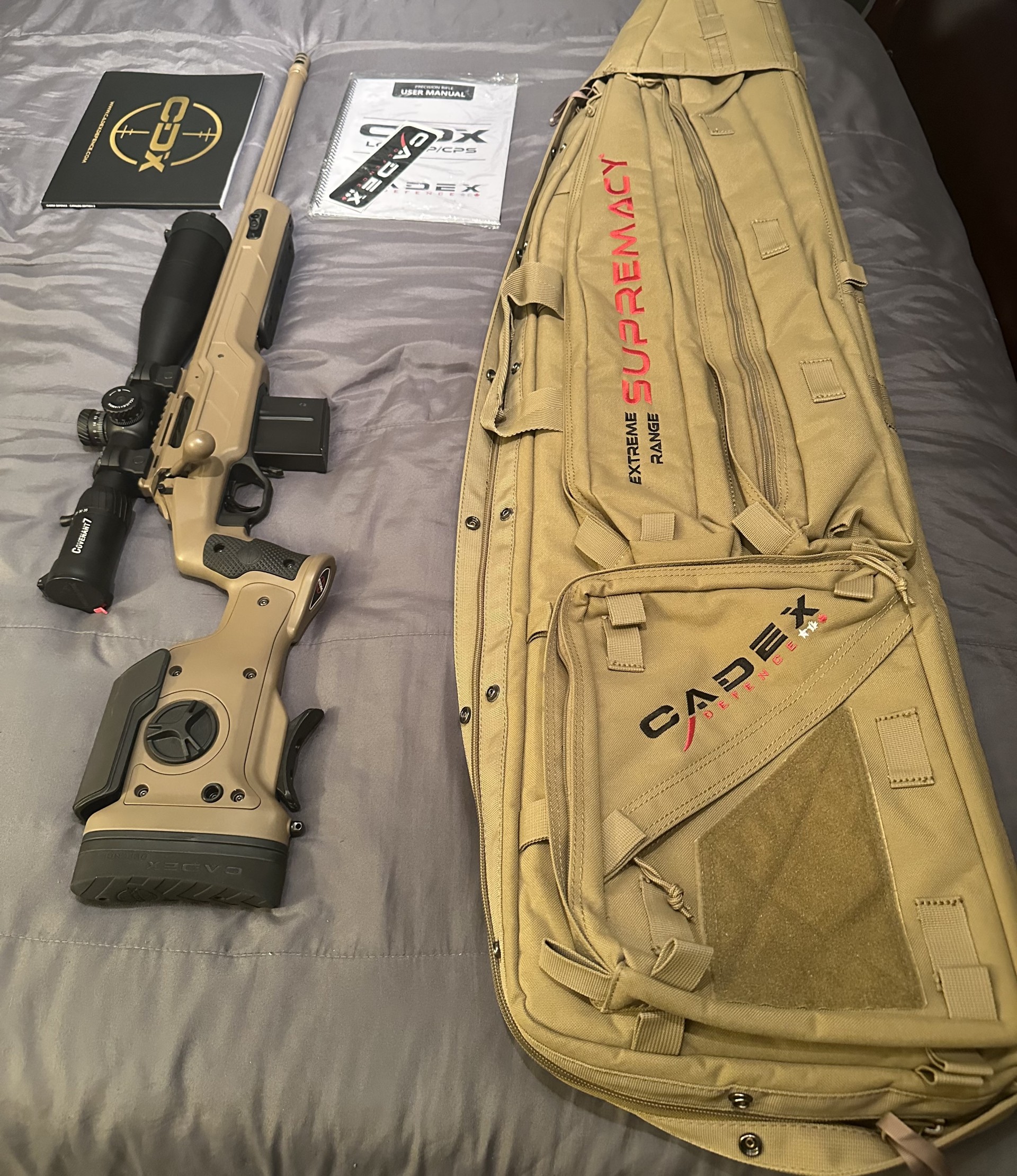 Photo of Cadex 6.5 creedmore new has fired 30 rounds to site in scope. You get whats in the picture