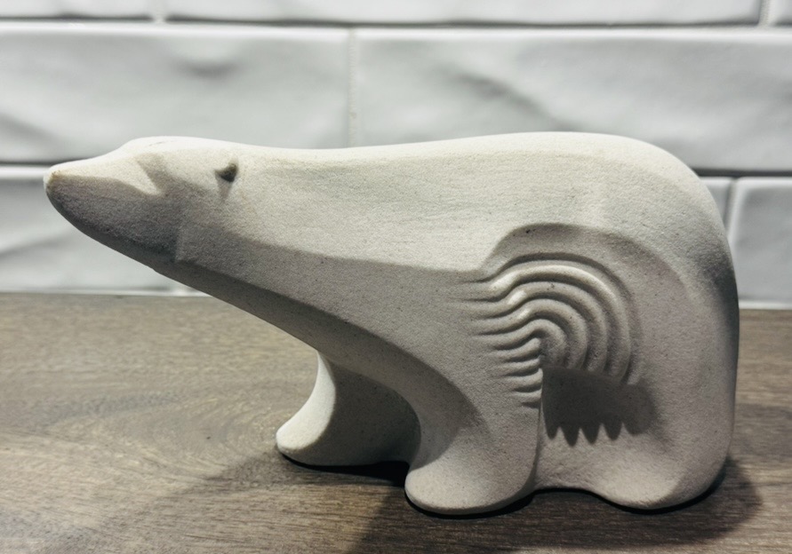 Photo of Marbell Belgium stone art  Polar Bear Figurine