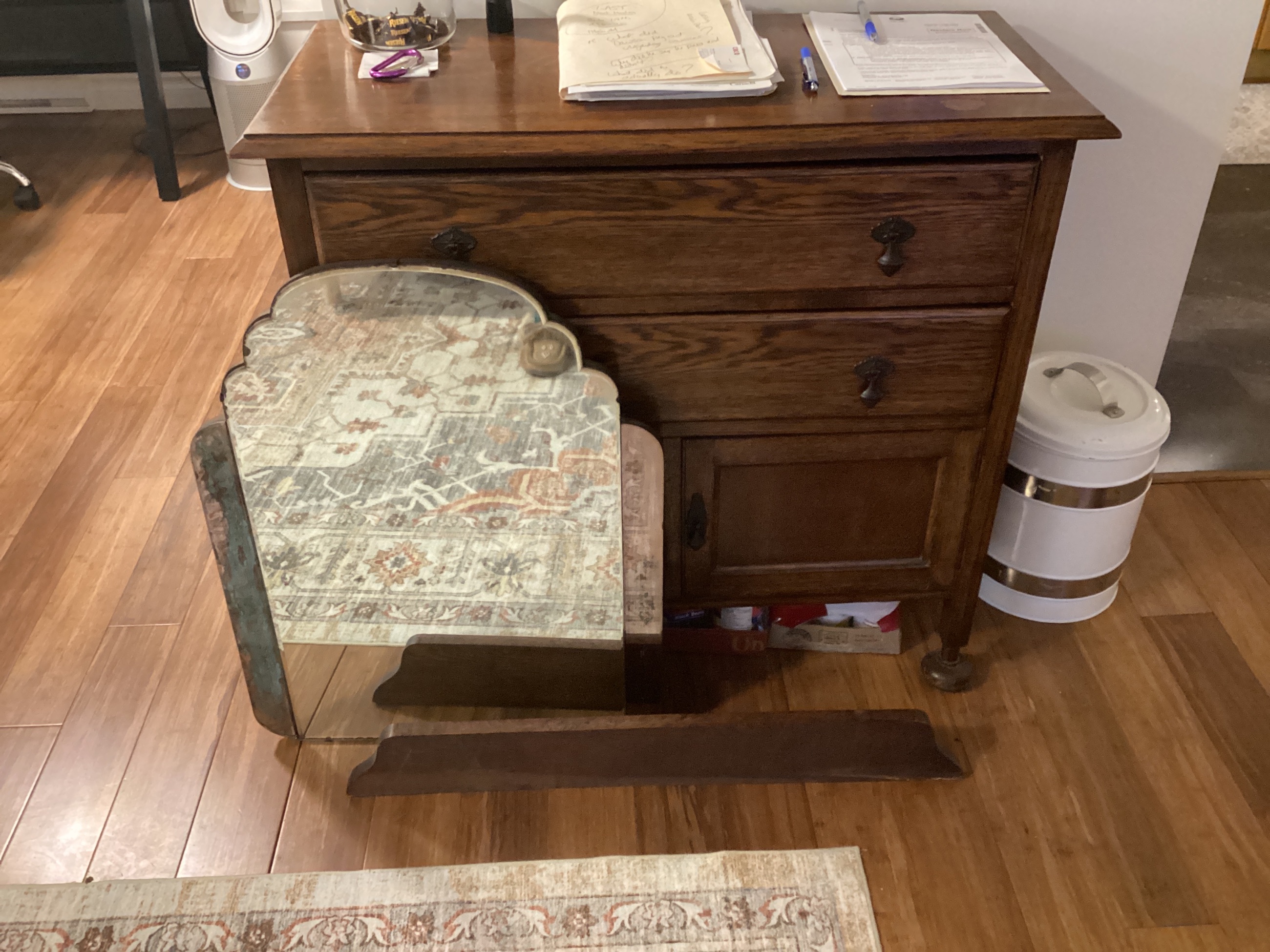 Photo of Antique dresser with mirror