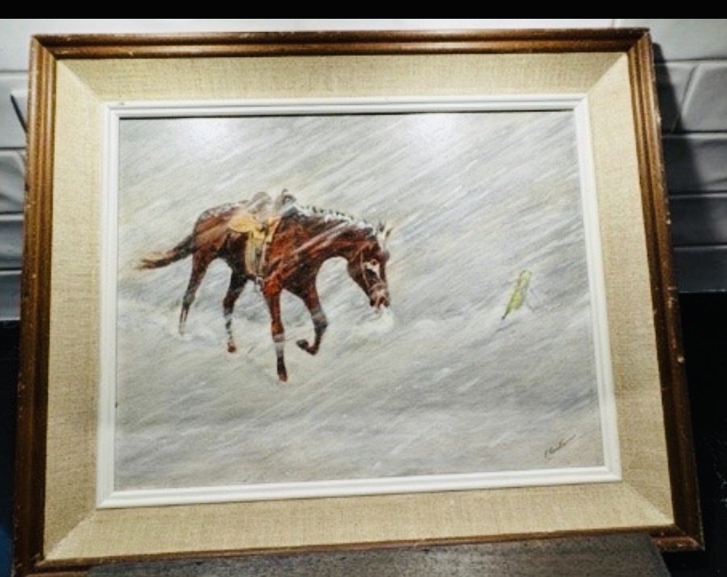 Photo of 1974 Painting signed and dated by artist F. Christianson.
