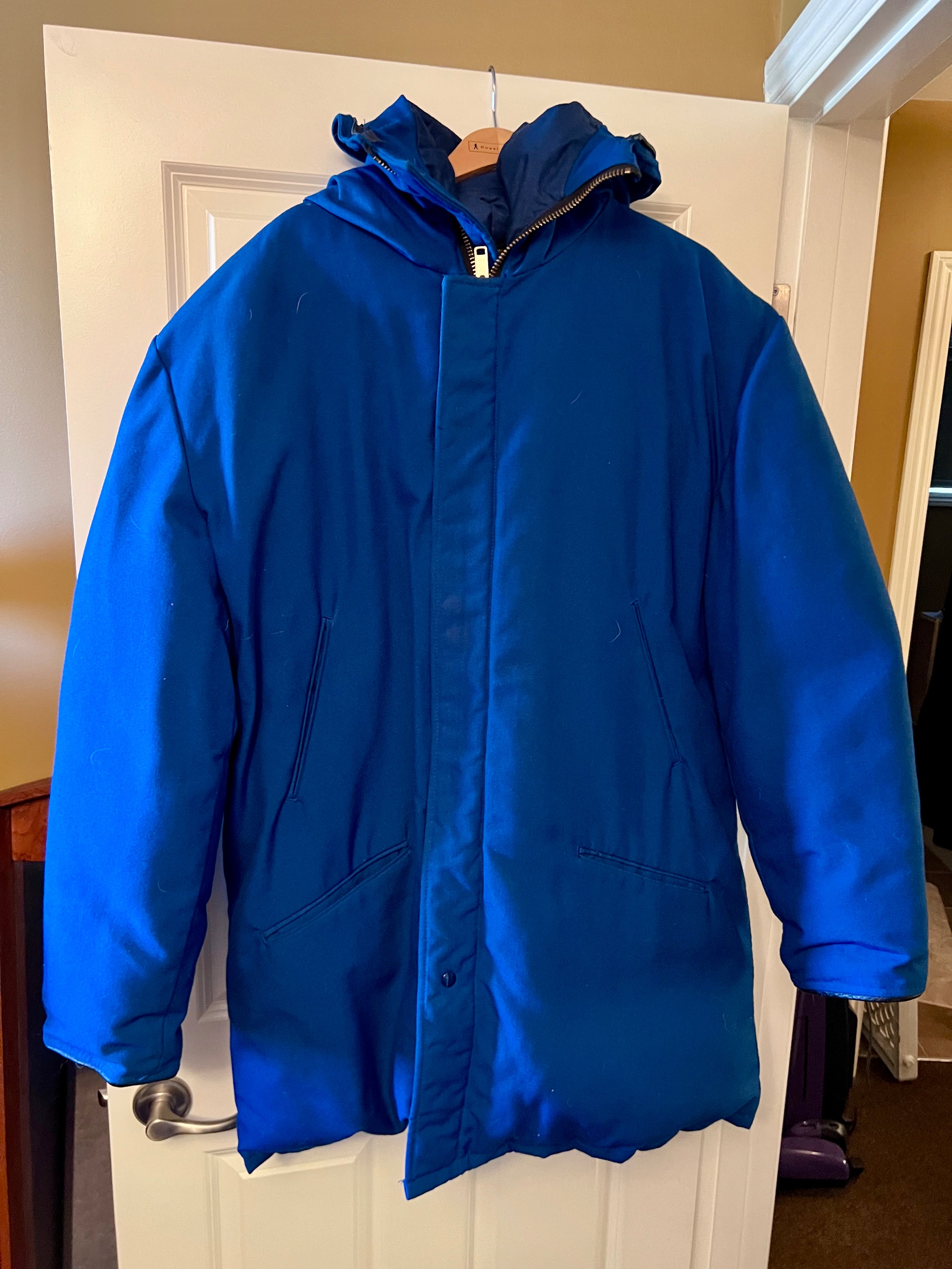 Photo of Mens Calberta quilted goose down parka & hood treated with Nomex fire retardant 