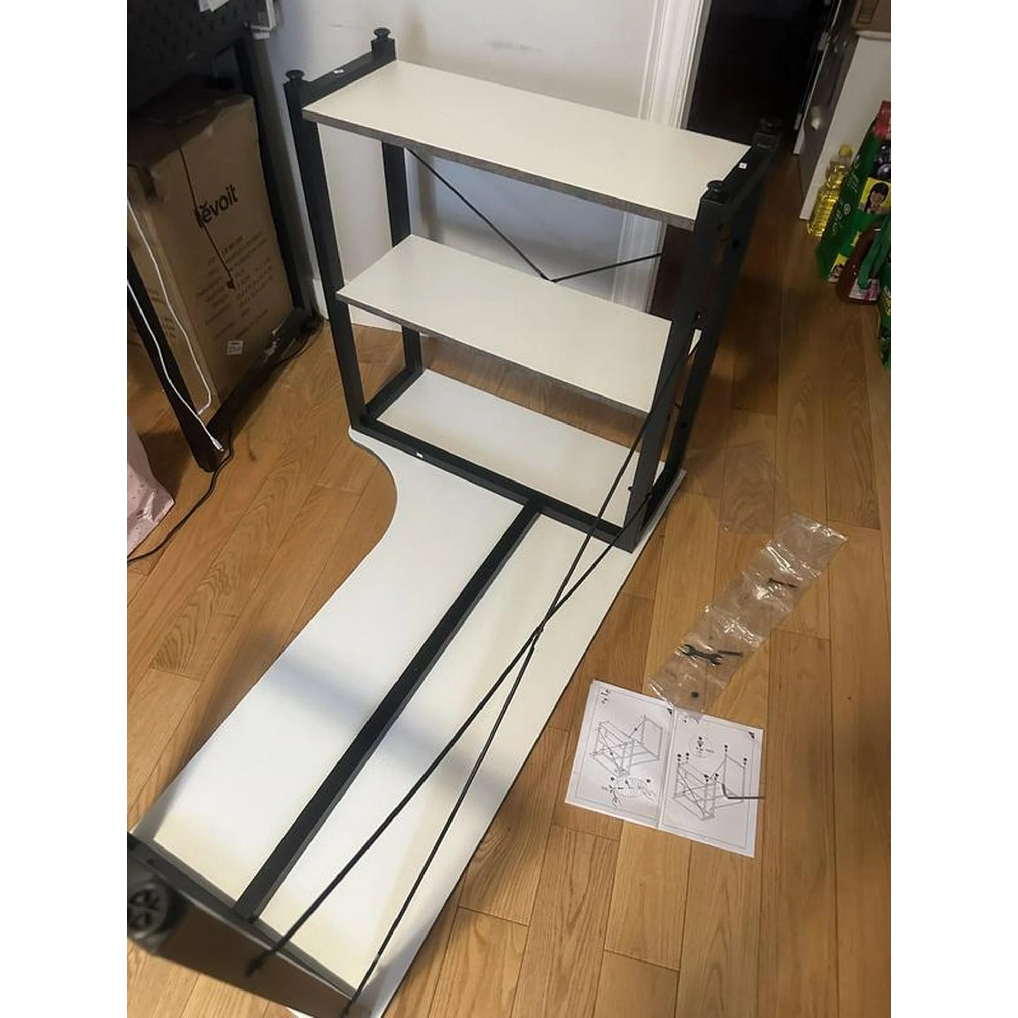 Photo of L-Shaped Corner Desk with Shelves $40 Kamloops