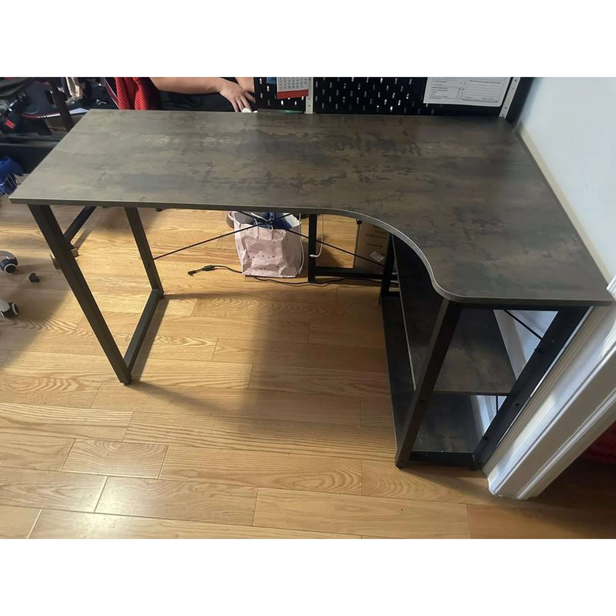 Photo of L-Shaped Corner Desk with Shelves $40 Kamloops