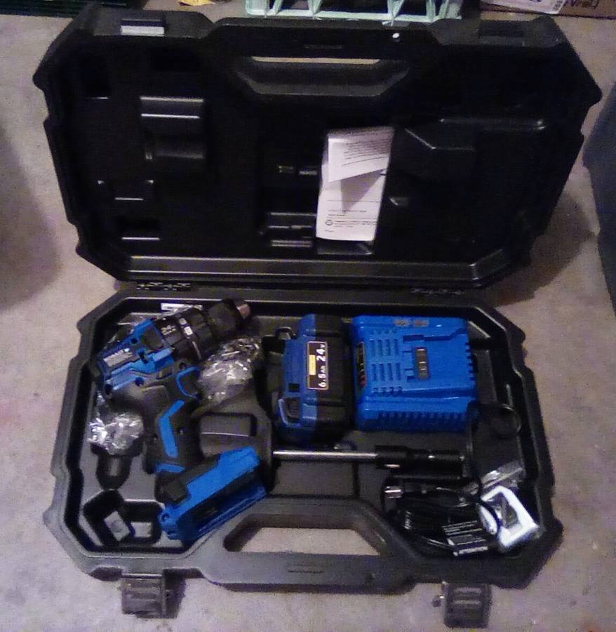 Photo of NEW and Complete 24V Kobalt 1/2" Cordless Drill Set . 