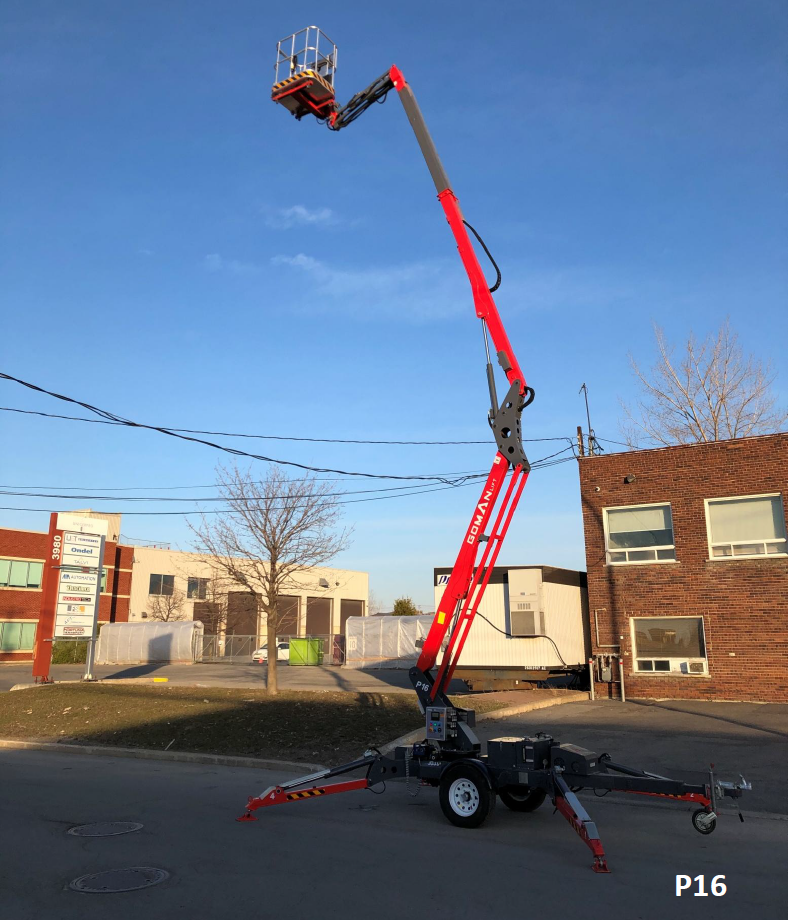 Photo of Goman Lift P16 Towable Boom Lift — 16m / 52ft, 230kg