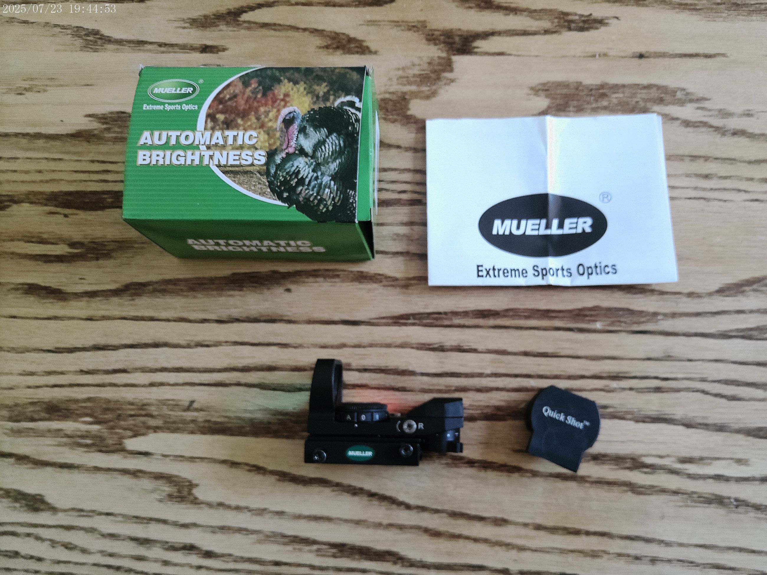 Photo of Mueller Quick Shot Illuminated Rifle / Handgun Red Dot Scope